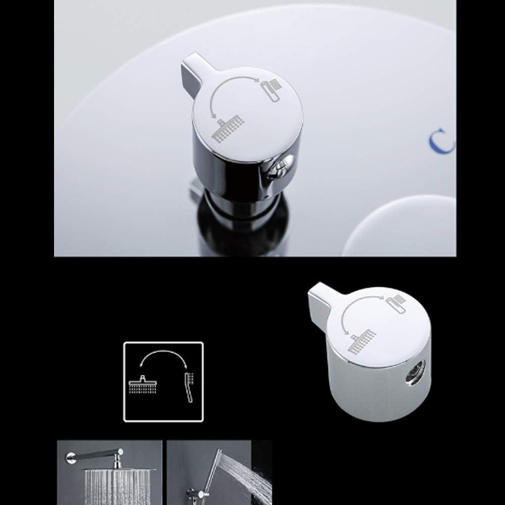 Rain Chrome Rain Mixer Shower Combo Set - Wall Mounted Bathroom Shower Faucet with Round Rainfall Shower Head & Handheld Sprayer - Perfect for Modern Bathrooms, Spa-Like Showers & Water-Saving Installations