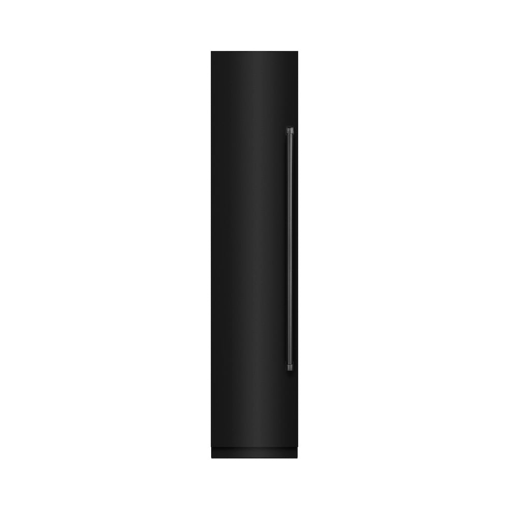 ZLINE 18 Inch 8.6 Cu Ft Left Hinge Column Freezer - Black Stainless Steel with Graphite Gray Interior (RCFVL BS 18) | Perfect for Basement, Garage, or Commercial Kitchen Storage
