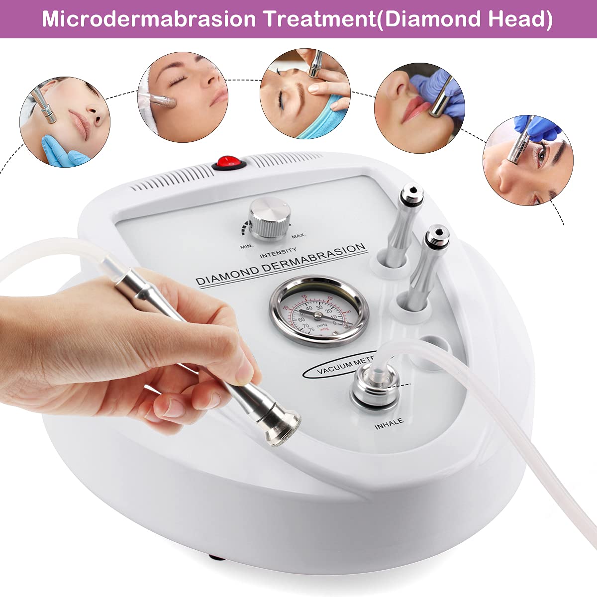 Yofuly Diamond Microdermabrasion Machine - Professional 65-68cmHg Suction Power for Home Facial Skin Care | At-Home Spa Treatment & Anti-Aging Skin Rejuvenation
