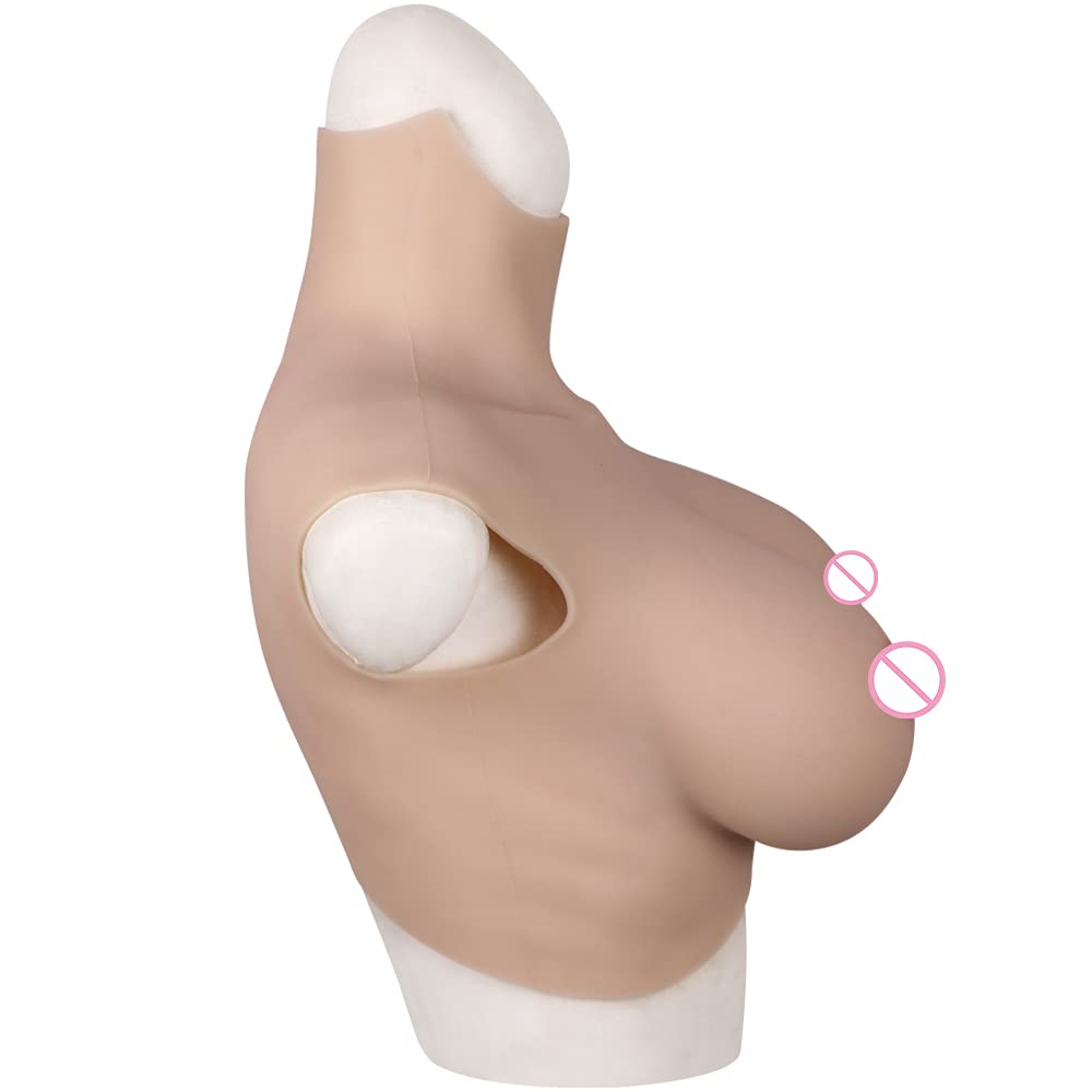 EQAIWUJIE Silicone Breastplates - Lightweight Breast Forms with Airbag Filling (No Oil) for Crossdressers & Drag Queens - Perfect for Cosplay, Costume Parties & Gender Transformation