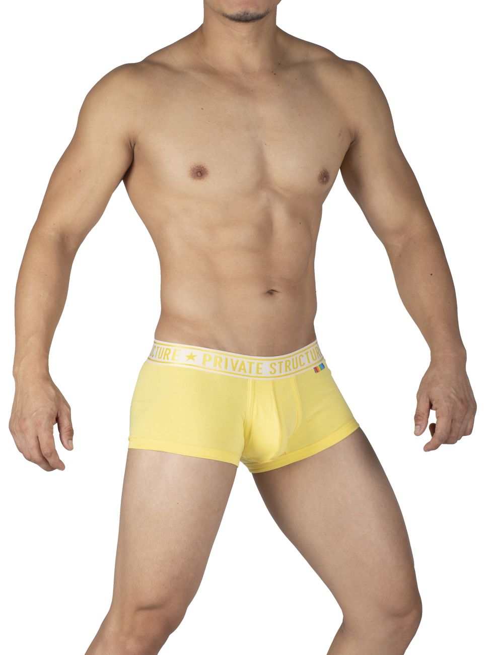 Premium Men's Mid Waist Trunks - 2 Pack Comfortable Underwear (Yellow & Blue) - Perfect for Gym, Travel & Everyday Wear