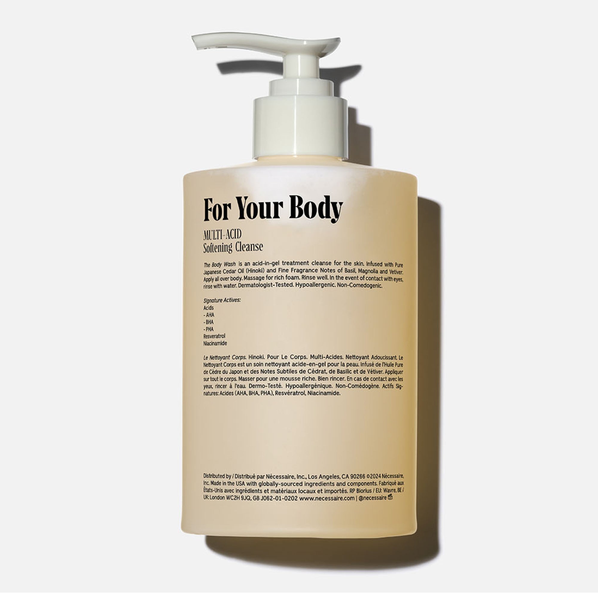 Hinoki Scented Body Wash for Men & Women - Natural Japanese Cypress Aroma for Relaxing Bath & Shower - Moisturizing & Refreshing Skin Care
