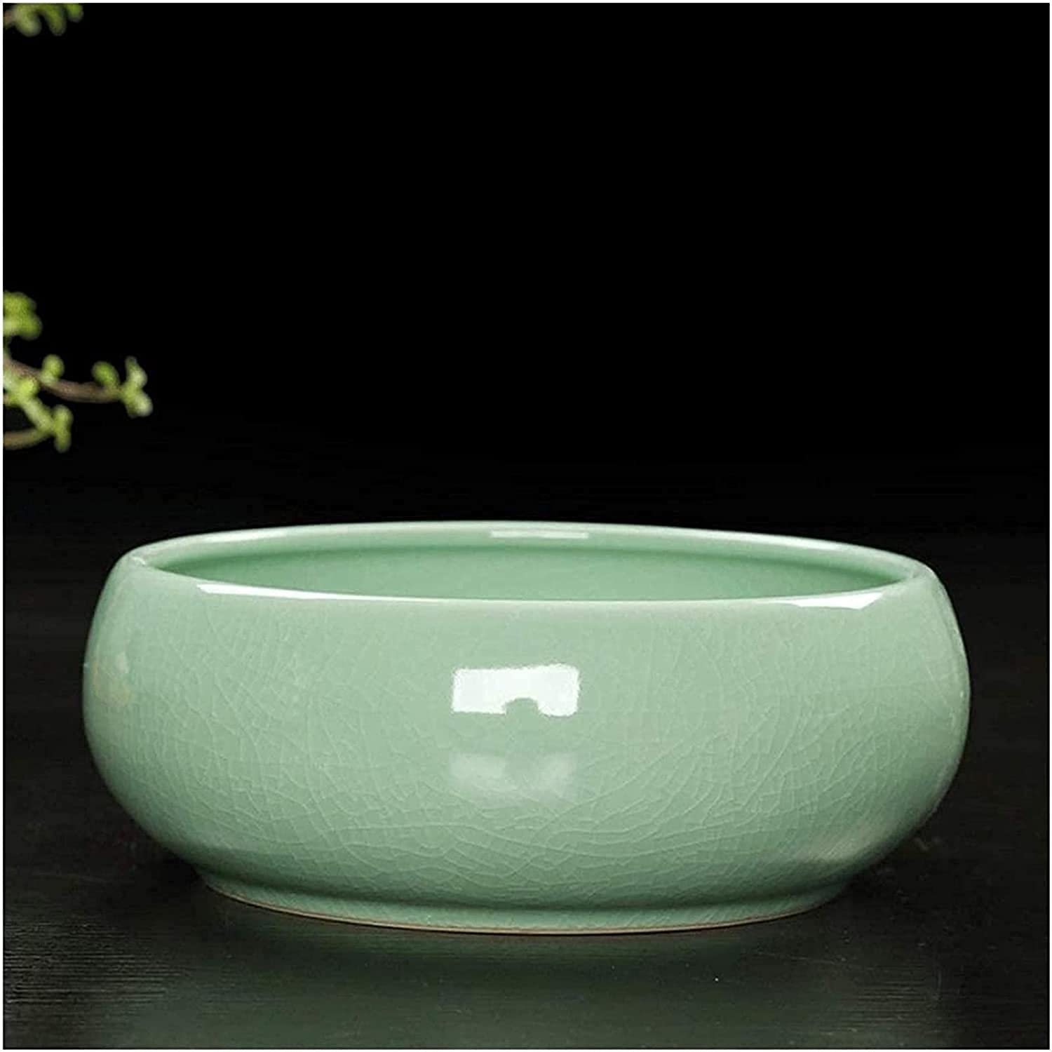 UimimiU Ceramic Flower Pot for Plants - Indoor/Outdoor Kiln Ice Cracked Planter for Succulents, Herbs & Gardening - Creative Home Decor for Terrace, Balcony & Garden - Perfect for Small Spaces & Gift Giving (Size C)