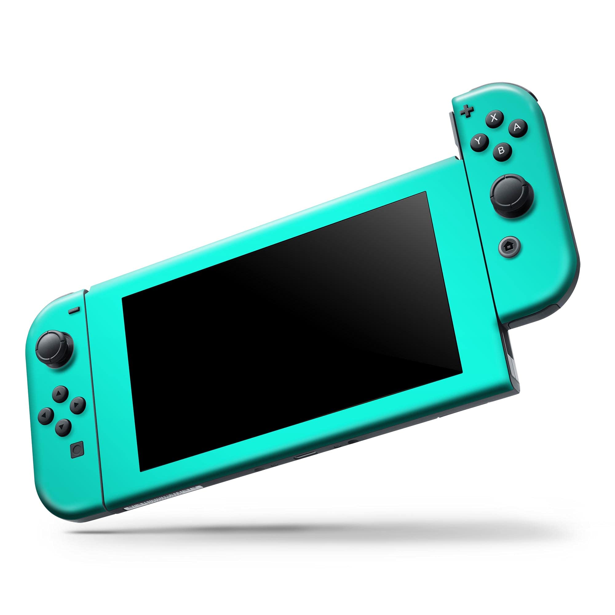 Nintendo Switch OLED Skin Decal - Removable Protective Vinyl Wrap Cover for Switch OLED Console - Scratch-Resistant, Mint Green - Perfect for Gaming, Travel & Console Protection