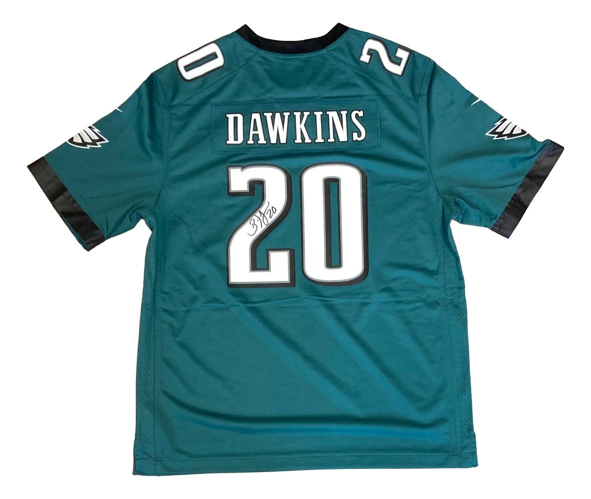 Authentic Brian Dawkins Autographed Philadelphia Eagles Green Nike Game Jersey - Perfect for Eagles Fans, Collectors & Sports Memorabilia Enthusiasts - Great for Display, Gifting & Game Day