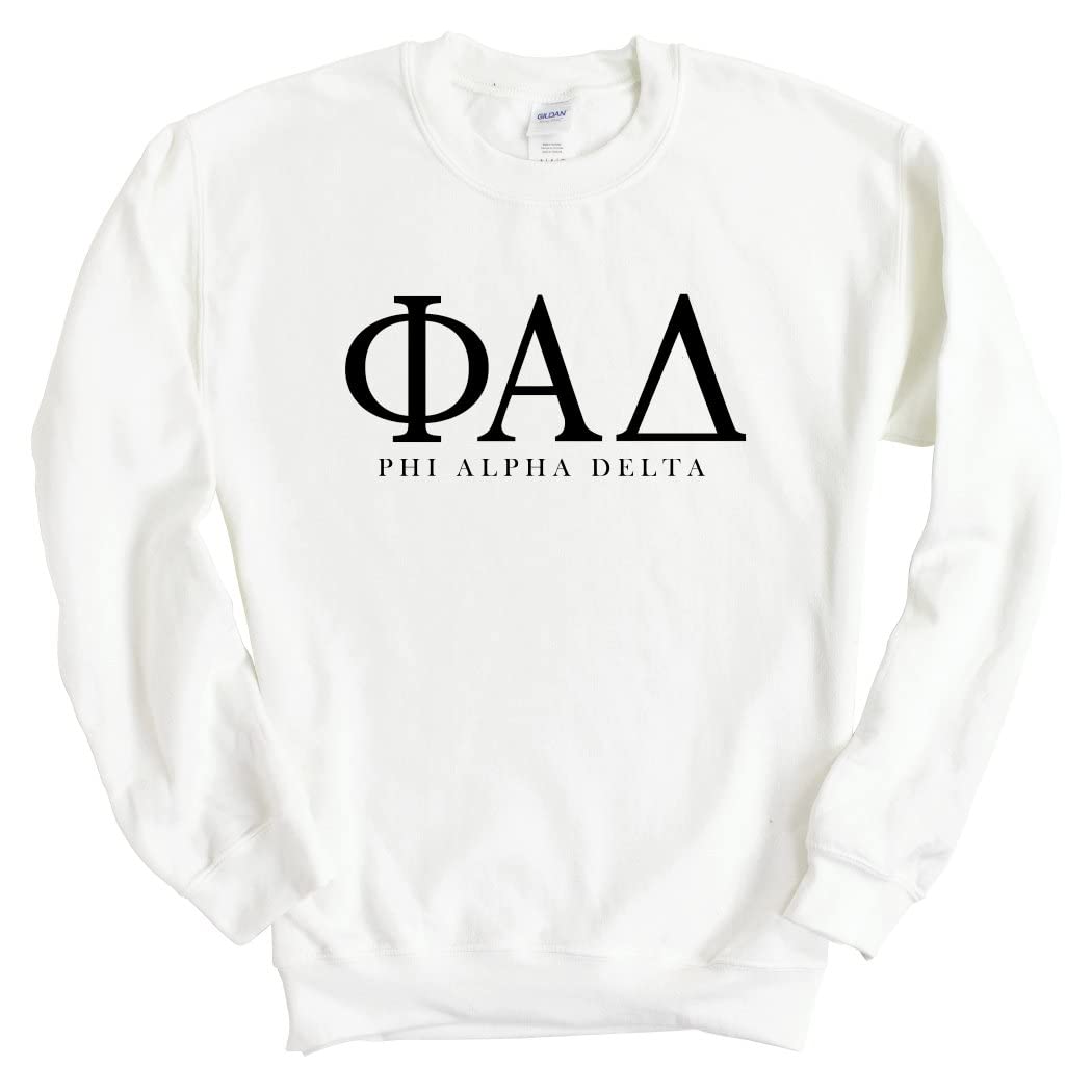 Phi Alpha Delta Classic Fraternity Crewneck Sweatshirt | Comfortable Cotton Pullover for College Students, Greek Life & Campus Events | Perfect for Brotherhood Activities, Study Sessions & School Spirit