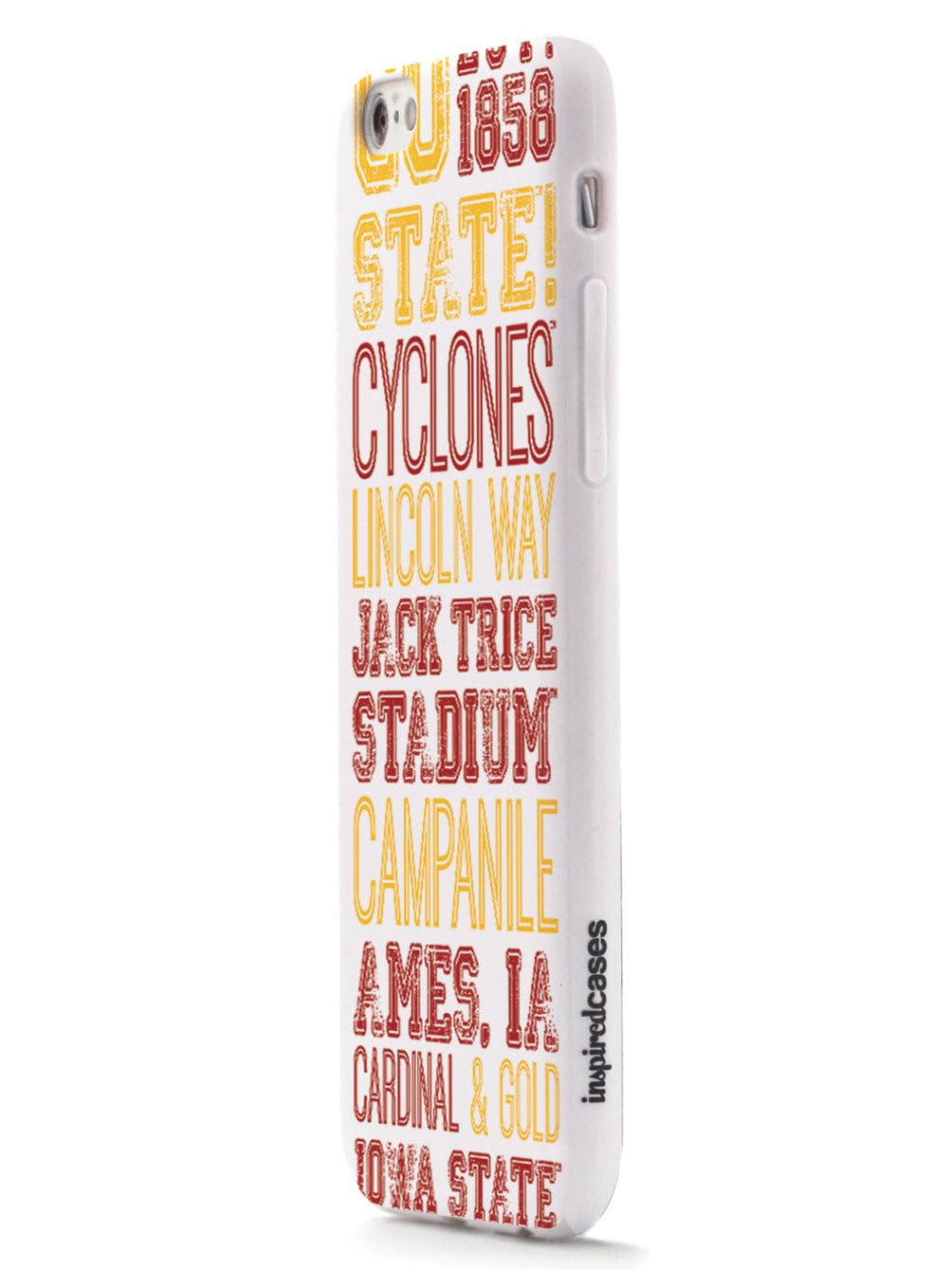 3D Textured Iowa State University Subway Art iPhone 15 Pro Max Case - Shockproof Rubber Bumper Cover - Protective Phone Case for Apple iPhone 15 Pro Max (White) - Perfect for School, Work & Daily Use