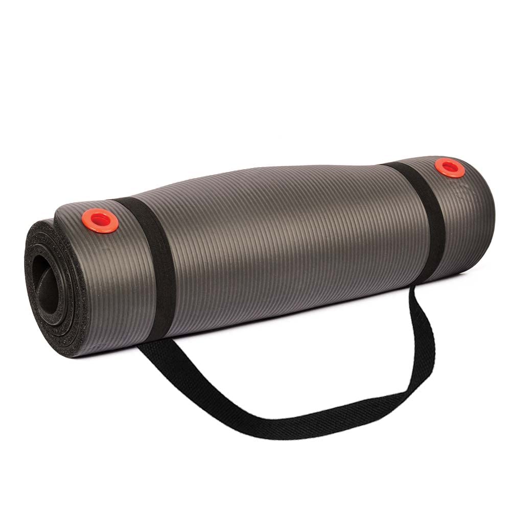 Body Sport Personal Exercise Mat - Thick Foam Workout Mat for Home Gym, Yoga, Pilates & Fitness Training - Non-Slip Floor Mat for Workouts & Stretching