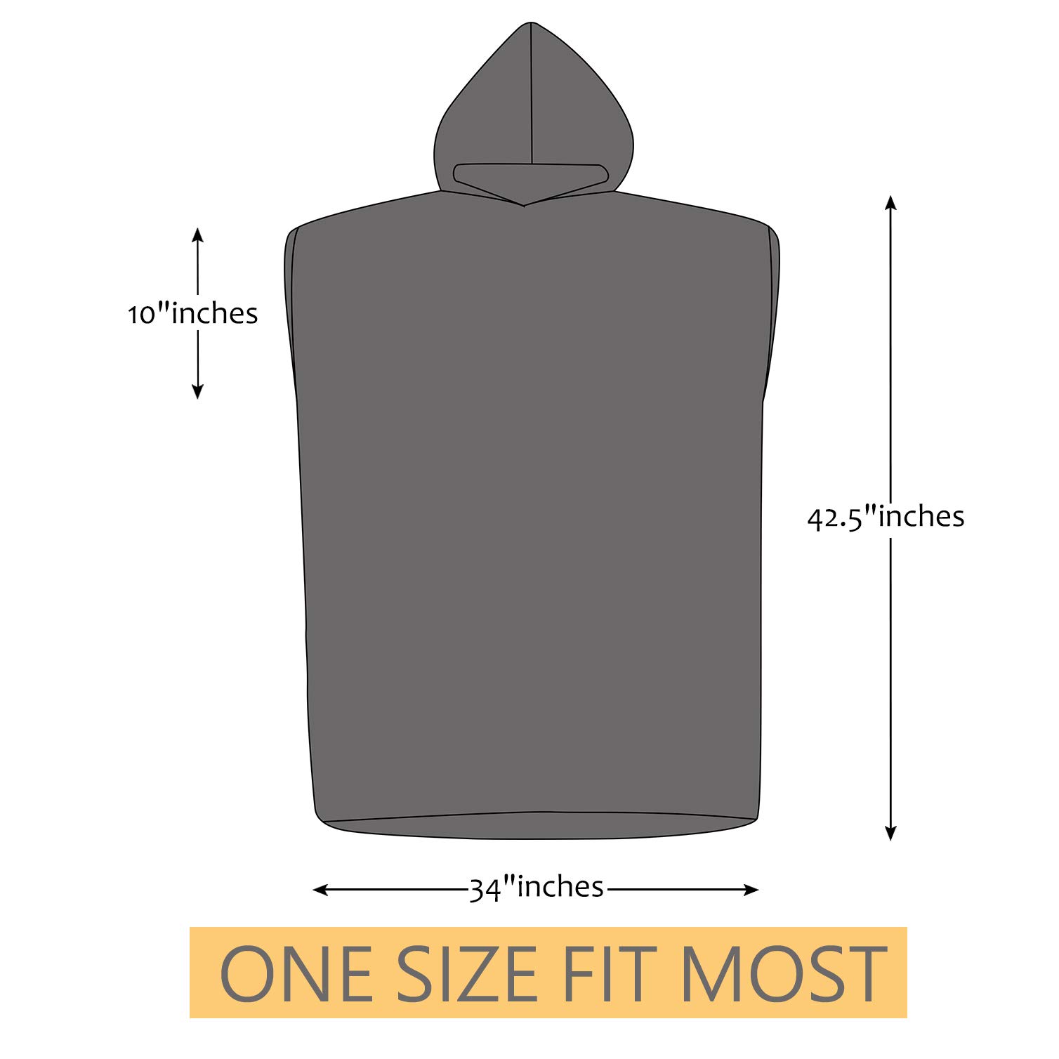 Quick Dry Microfiber Surf Poncho with Hood - Oversized Changing Towel & Wetsuit Robe for Surfing, Beach, Swim, Pool & Water Sports - Perfect for Post-Surf Changing, Beach Cover-Up & Outdoor Activities