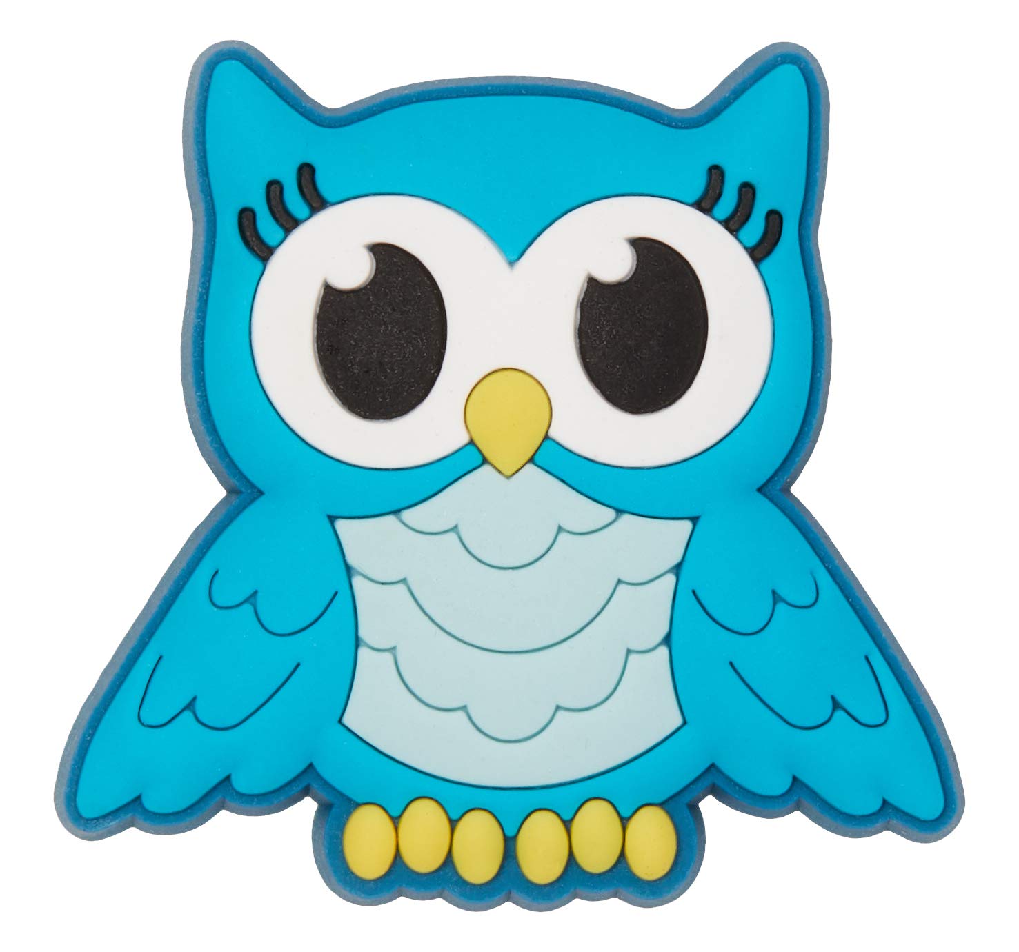 Crocs Night Owl Turquoise Shoe Charms - Colorful Jibbitz Shoe Accessories for Crocs Clogs - Perfect for Kids & Adults DIY Footwear Decoration (Multicolor, One Size) - Great for School, Beach & Casual Wear