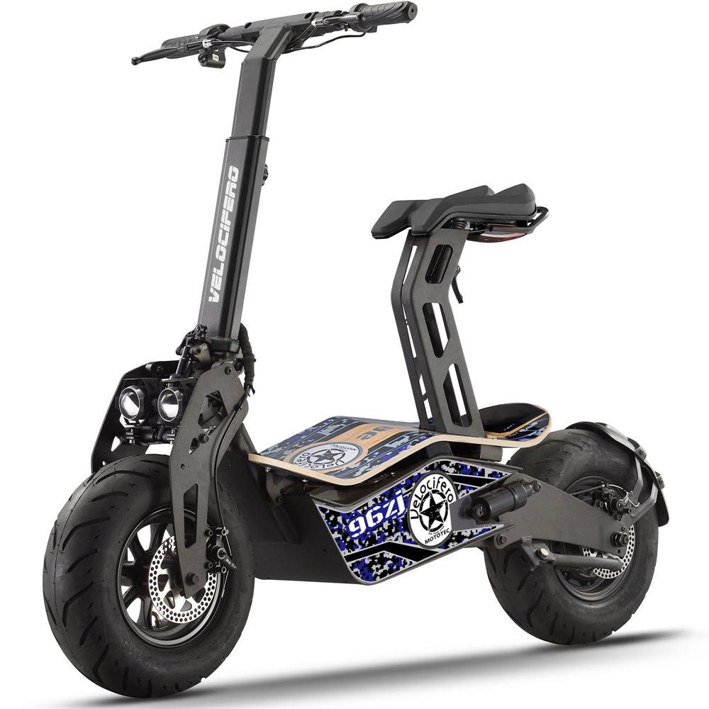 Velocifero 1600W 48V Electric Scooter for Adults - High Speed Commuter & Off-Road E-Scooter for Urban Travel & Adventure Riding