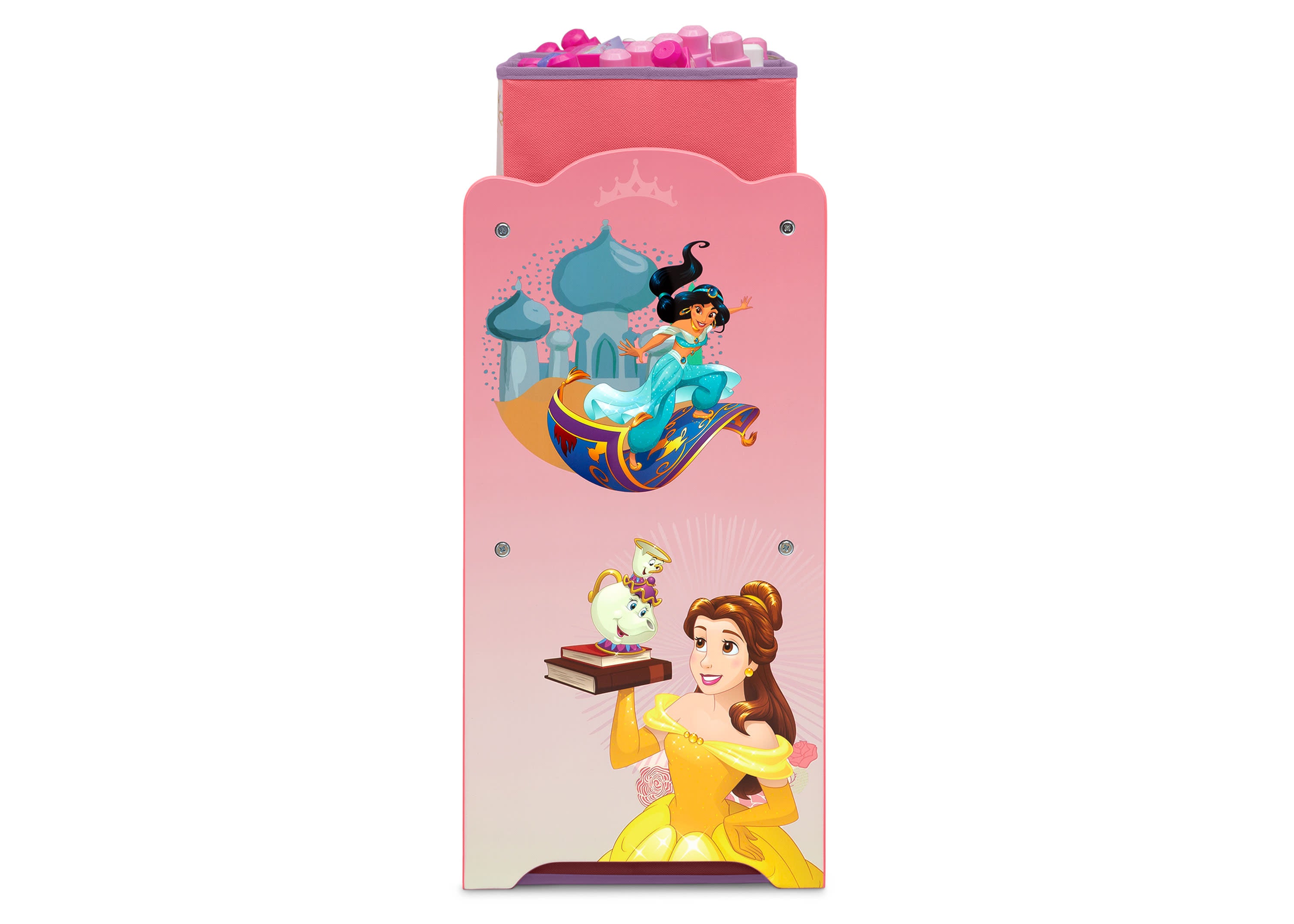 Princess 6 Bin Toy Storage Organizer for Kids' Room - Perfect for Organizing Dolls, Stuffed Animals & Playroom Toys