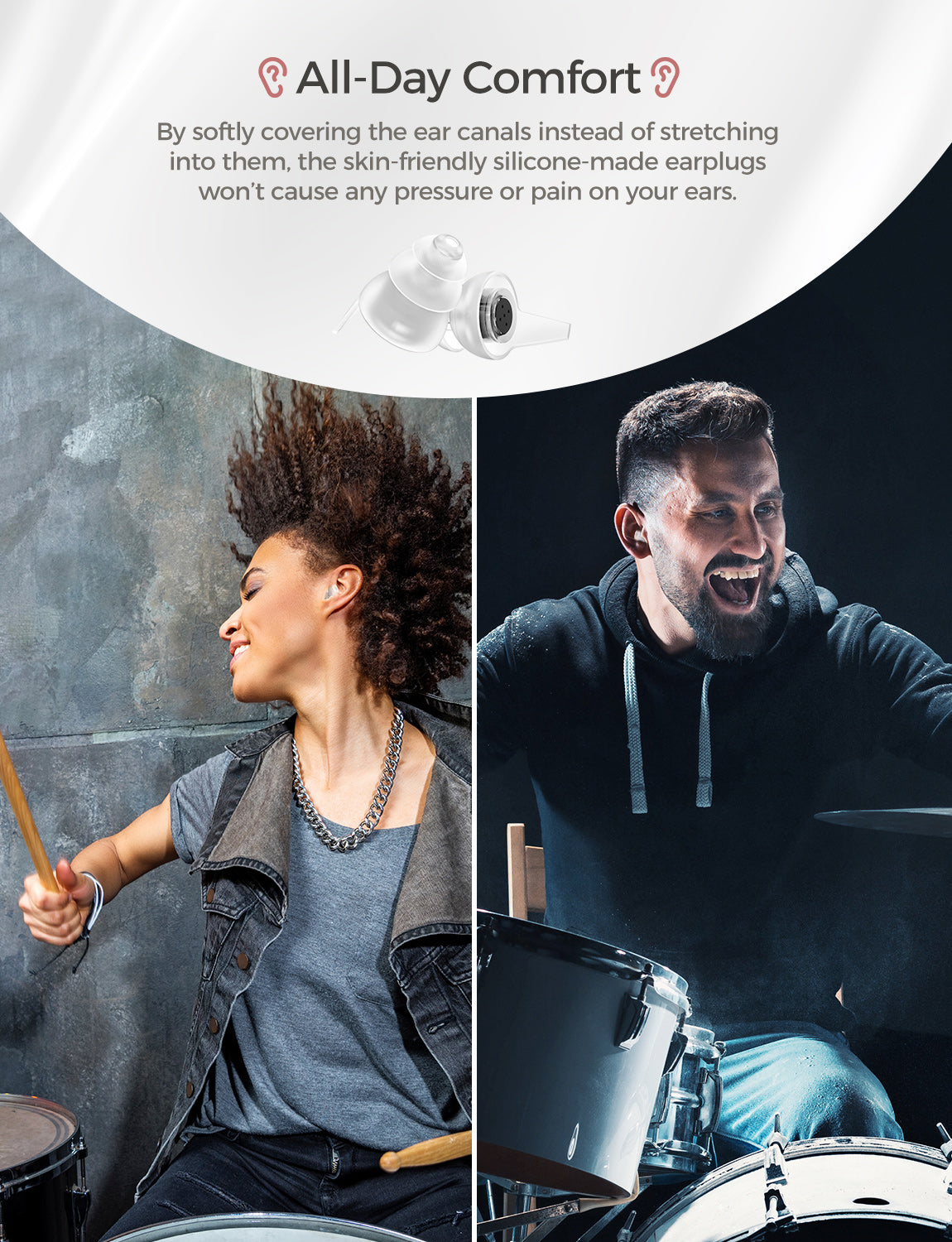 MPOW HP096A High Fidelity Concert Ear Plugs - 28dB Noise Reduction, Premium Aluminum Carry Case - Perfect for Concerts, Music Festivals & Loud Events