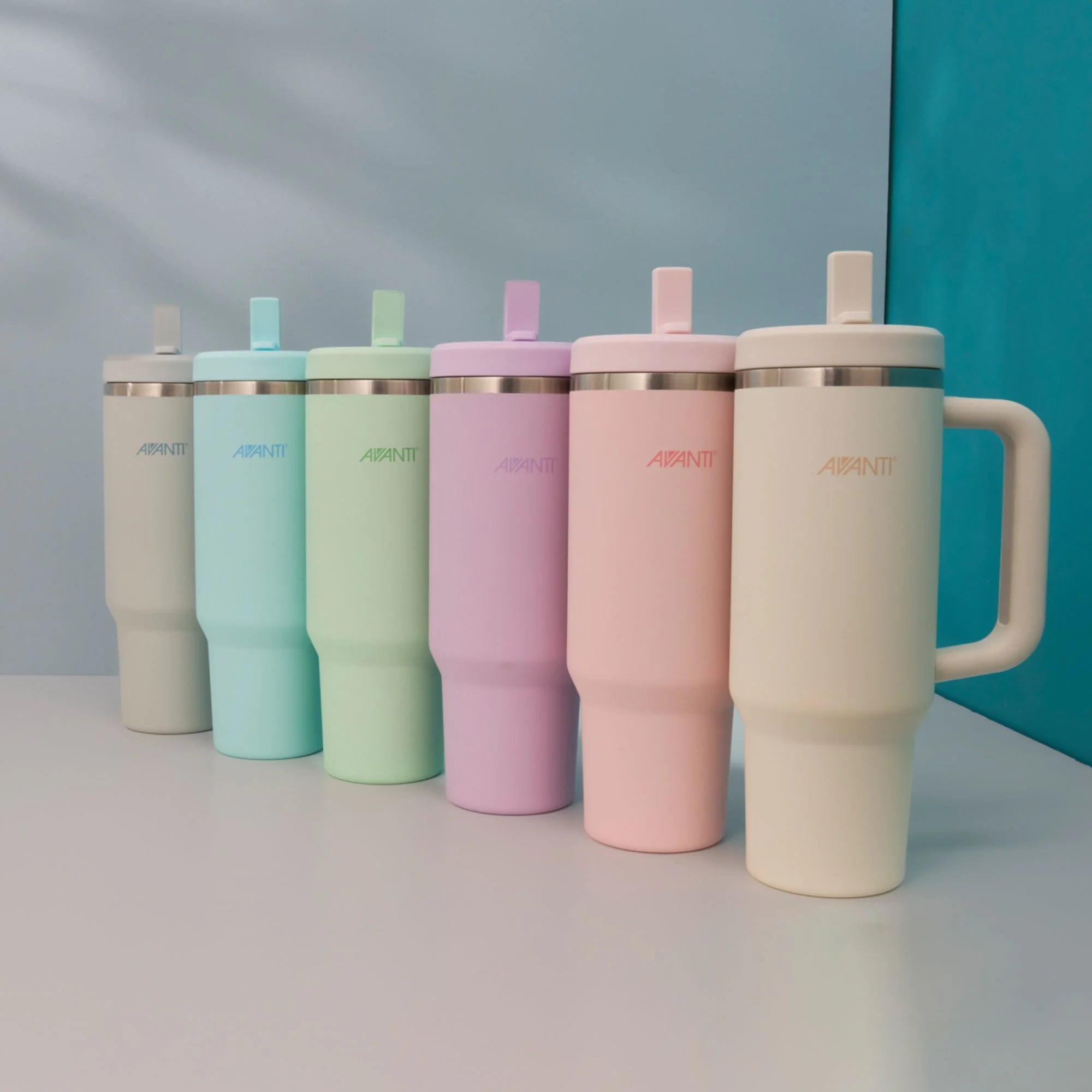 Avanti Hydroquench Water Bottle with 2 Lids - 1L Capacity, Soft Mint Color - Perfect for Gym, Hiking & Everyday Hydration