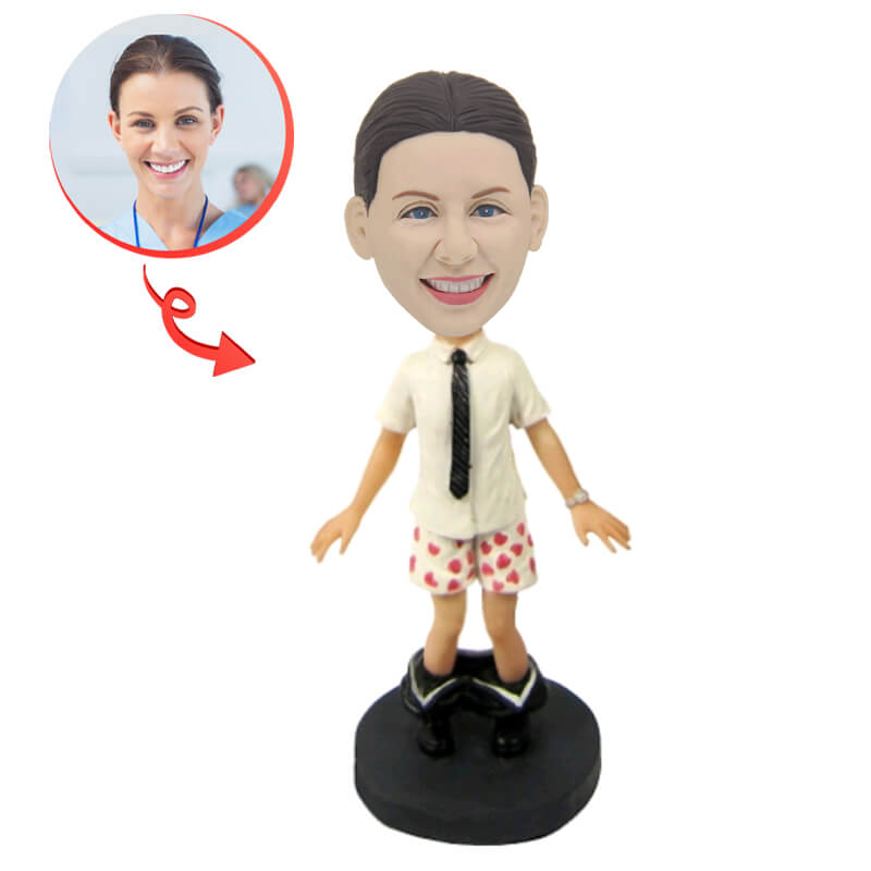 Custom Funny Woman Bobblehead - Personalized Caricature Doll for Birthday, Wedding, Office Desk Decor & Gift