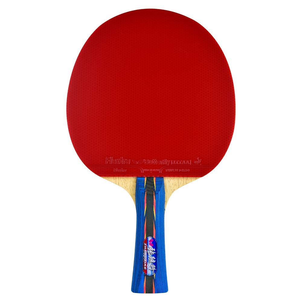 Zhang Jike Carbon Fiber Table Tennis Racket Set - High Spin & Speed Shakehand Ping Pong Paddle with Free Case - Perfect for Intermediate Players | Home, Club & Tournament Play