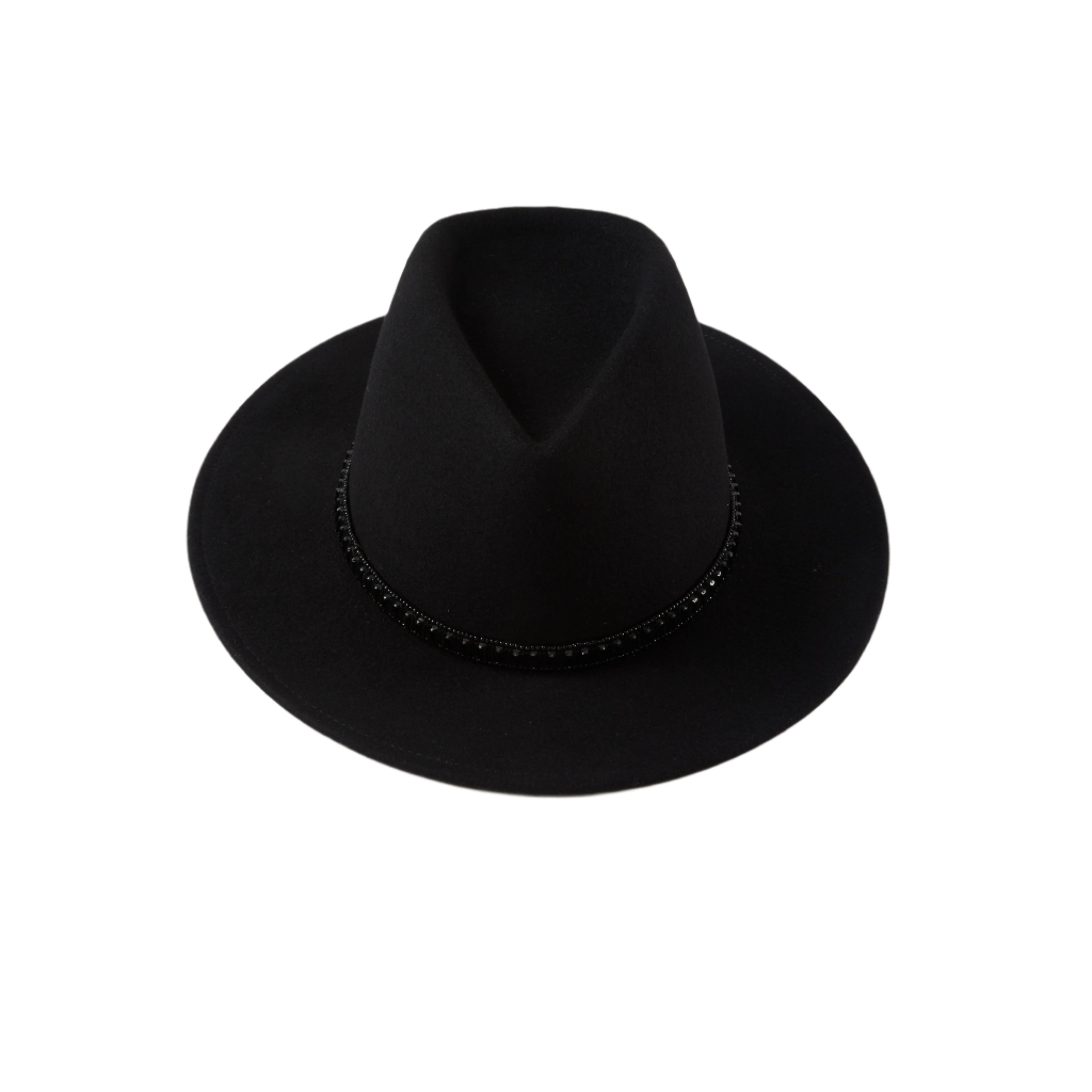 Blaine Crystal Fedora Hat for Women & Men - Elegant Rhinestone Embellished Wide Brim Hat for Parties, Weddings & Special Occasions