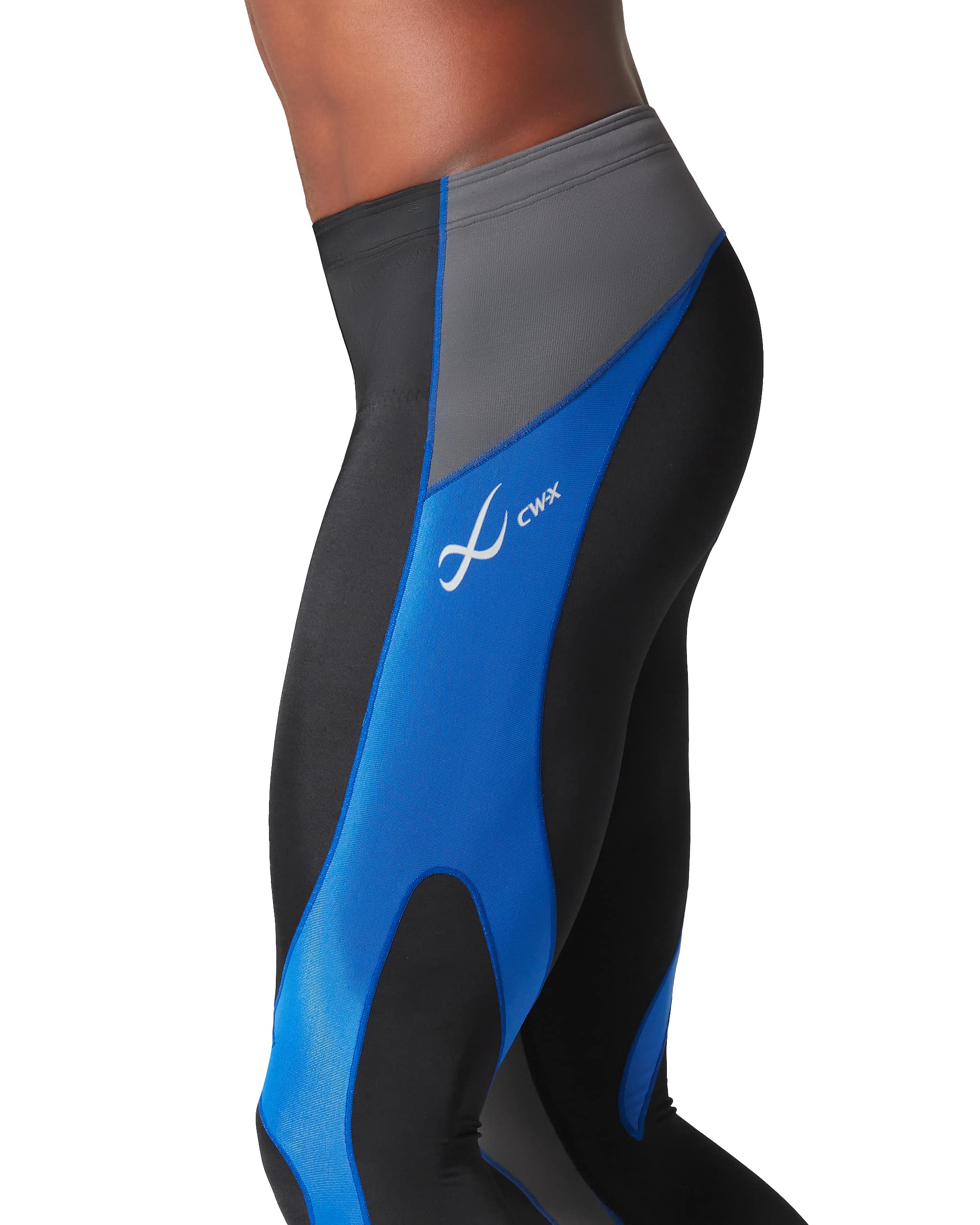 CW-X Men's Stabilyx Joint Support Compression Tights - Running & Recovery Pants for Athletes - Ideal for Marathon Training, Gym Workouts & Post-Exercise Muscle Recovery