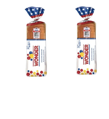 Wonder Bread Classic White Sandwich Bread - 2 Pack (20 oz Each) | Soft, Fresh Sliced Loaf for Sandwiches, Toast & School Lunches | Perfect for Picnics, BBQs & Family Breakfasts