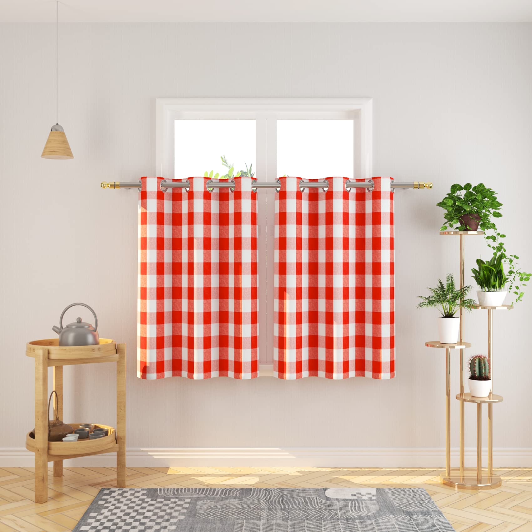 Buffalo Check Kitchen Curtains 36