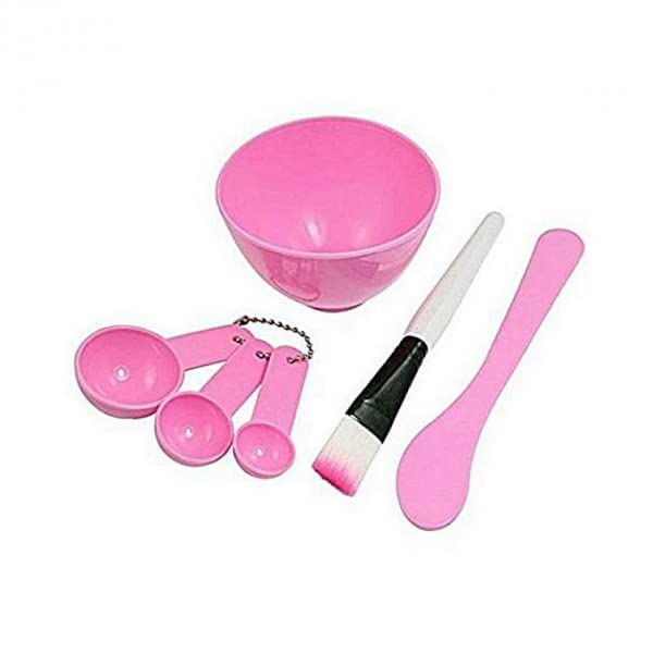 Aishu Professional Facial Bleach Face Mask Mixing Bowl Set - Pink Spa Tools for Skin Lightening & Brightening | Perfect for Salon, Spa & At-Home Skincare Treatments