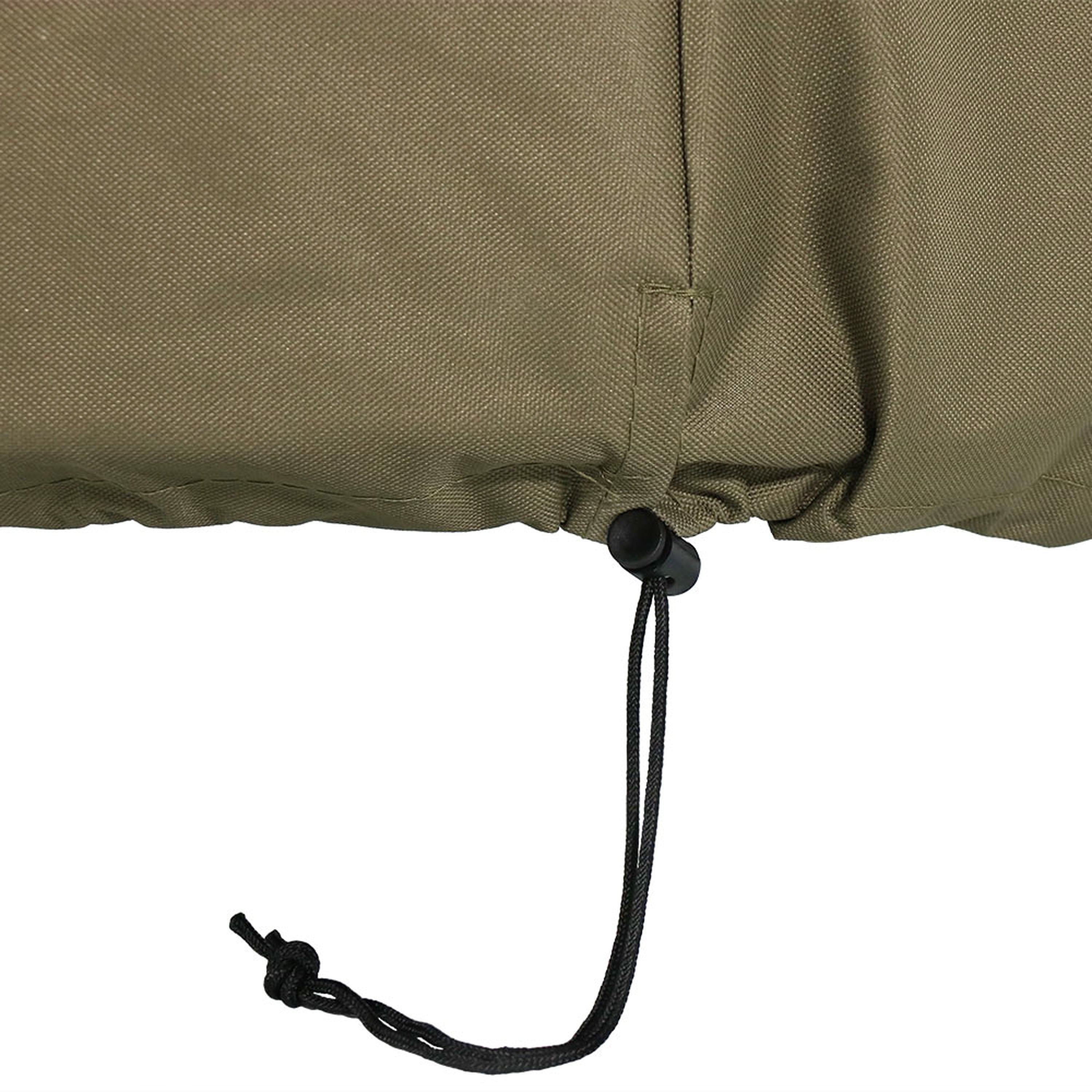 Heavy Duty Round Fire Pit Cover with Drawstring Closure - Weatherproof Outdoor Fire Pit Protection for Patio, Backyard & Camping