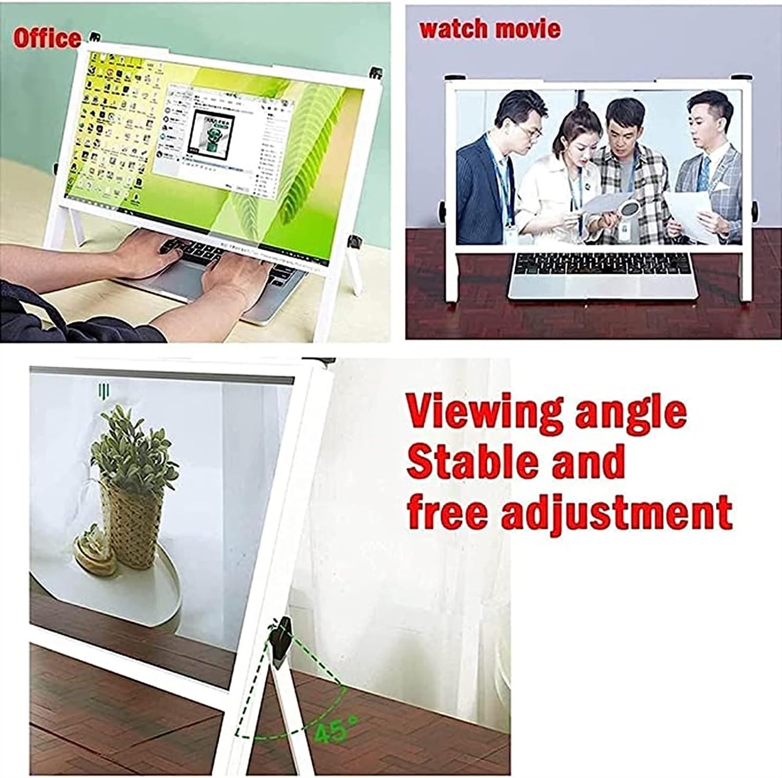 Computer Screen Magnifier for Desktop Monitor - Adjustable Angle Design for Laptops & Phones | Reduce Eye Strain for Office Work & Gaming