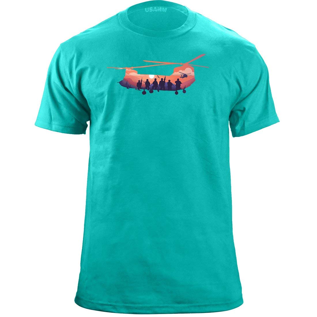 Chinook Silhouette Artistic Landscape T-Shirt for Men & Women | Nature-Inspired Graphic Tee for Outdoor Enthusiasts & Hiking Lovers | Perfect for Camping, Travel, and Adventure Activities