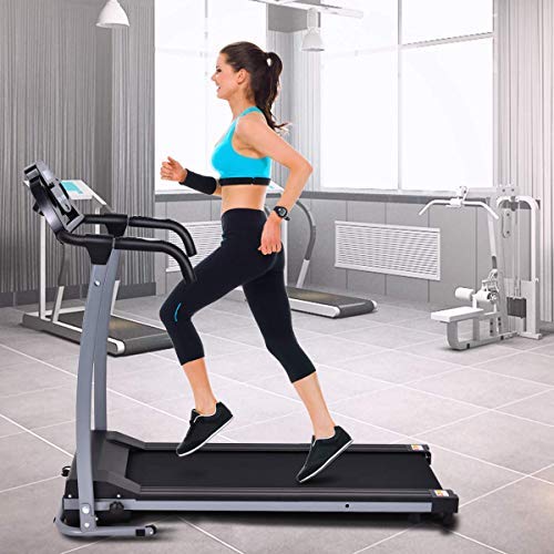Wenst'sKufAN Folding Treadmill - Electric Motorized Running Machine with LED Display & Phone Holder for Home Gym, Office Workouts | Compact Design for Walking, Jogging & Cardio Training | Ideal for Small Spaces & Apartment Fitness
