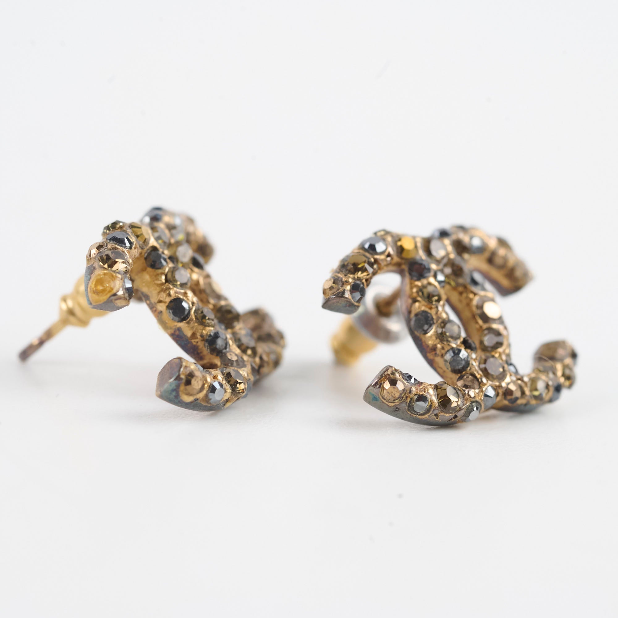 Chanel CC Logo Crystal Earrings for Women - Luxury Fashion Jewelry Gift for Party, Wedding & Special Occasions