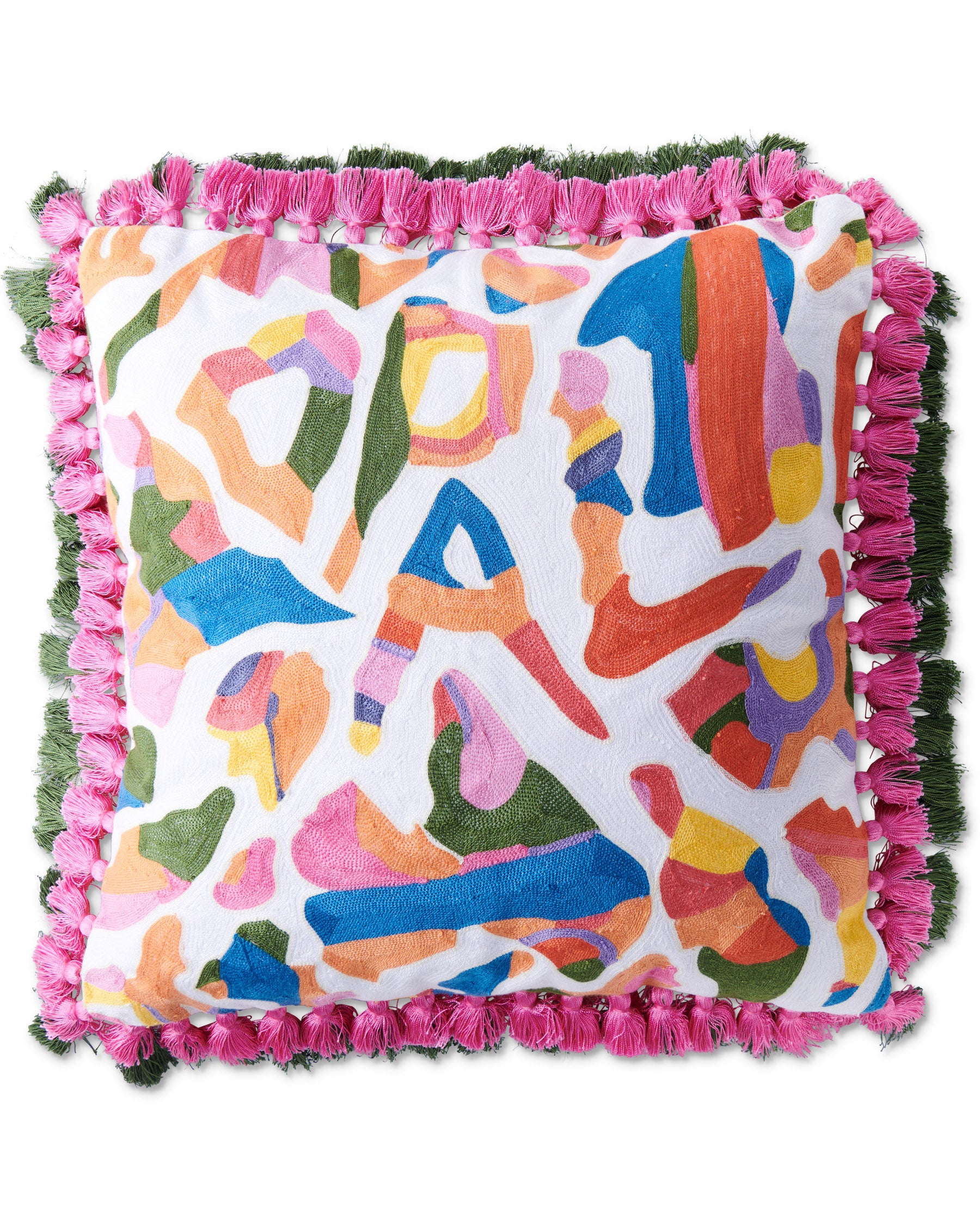 Kip&Co x Jenny Kee Opal Oz Pax Embroidered Cushion Cover | Stylish Bohemian Home Decor for Living Room, Bedroom & Sofa