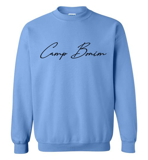 Bonim Crewneck Sweatshirt for Men & Women | Soft Cotton Pullover Hoodie | Black Scrawl Graphic Print | Casual Streetwear for Everyday Wear & Lounge Comfort