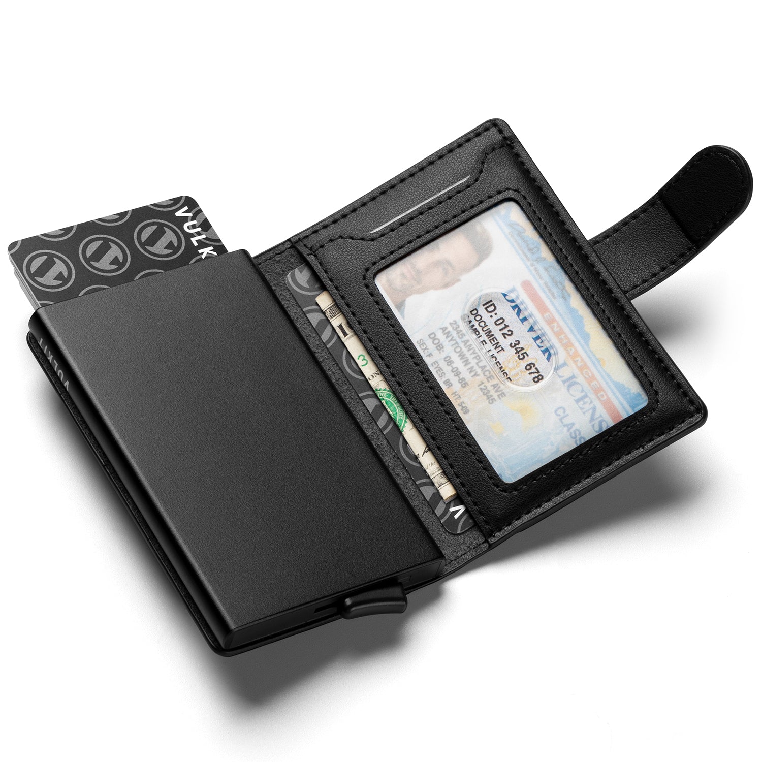 VC207 RFID Blocking Bifold Wallet with ID Window & Magnetic Closure - Secure Slim Wallet for Men & Women, Perfect for Travel, Business & Everyday Use