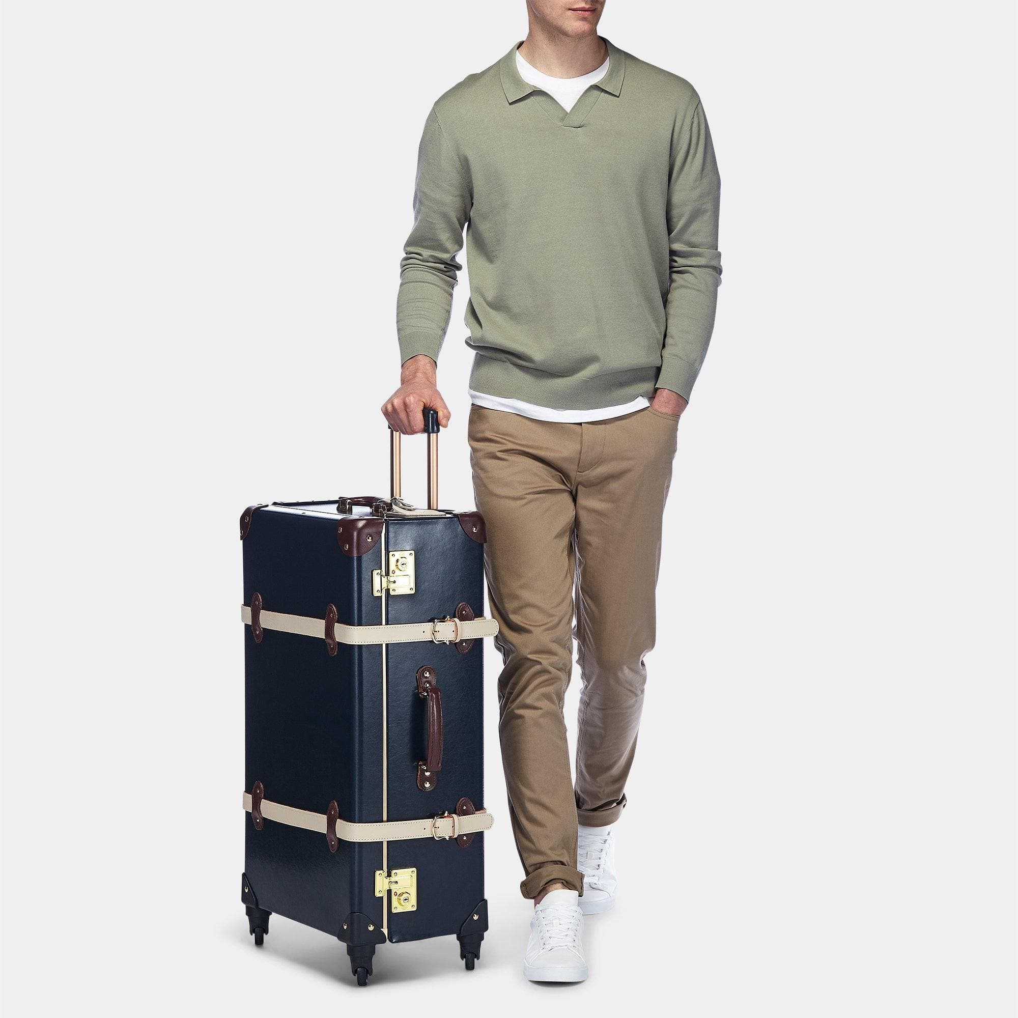 The Architect Navy Check In Spinner Luggage - Lightweight 20