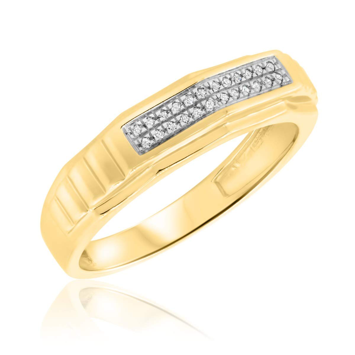 His and Hers Wedding Ring Set - Matching Trio Wedding Bands for Couples - 14K Gold/Platinum/Silver - Engravable - Perfect for Anniversaries, Proposals & Romantic Gifts