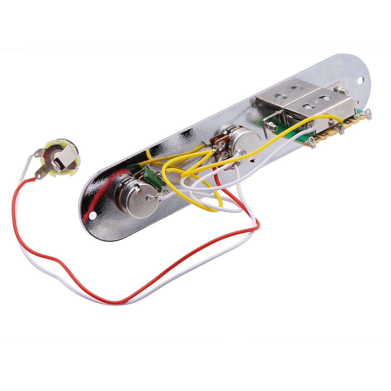 3 Way Switch Loaded Guitar Control Plate for Telecaster - Black | Pre-Wired Pickguard with Pots & Switch | Perfect for Guitar Upgrades & DIY Repairs