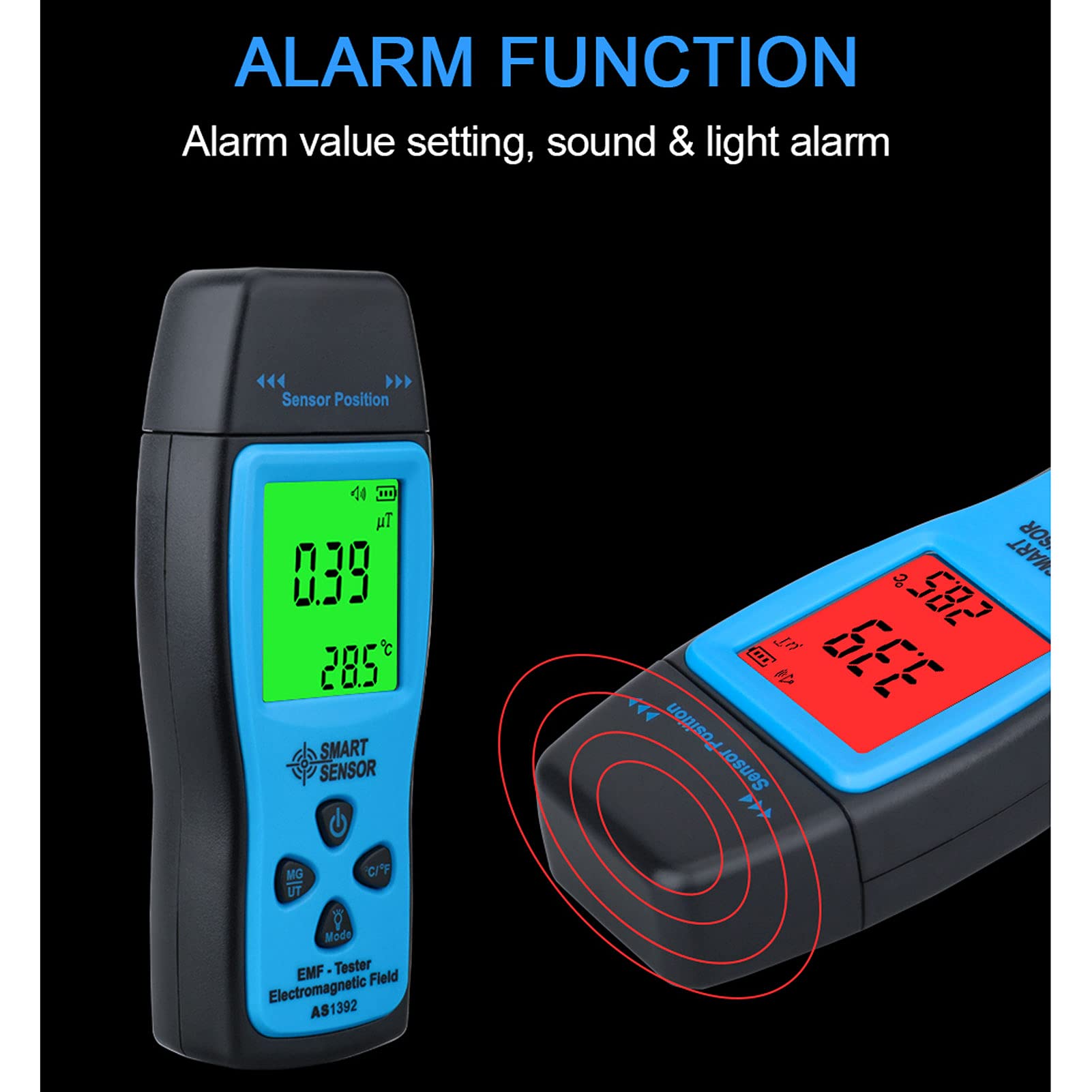Mini Handheld EMF Meter - Digital LCD Electromagnetic Field Radiation Detector with Counter - Portable EMF Tester for Home, Office & Ghost Hunting - Measure EMF Radiation from Appliances, Wiring & Paranormal Activity