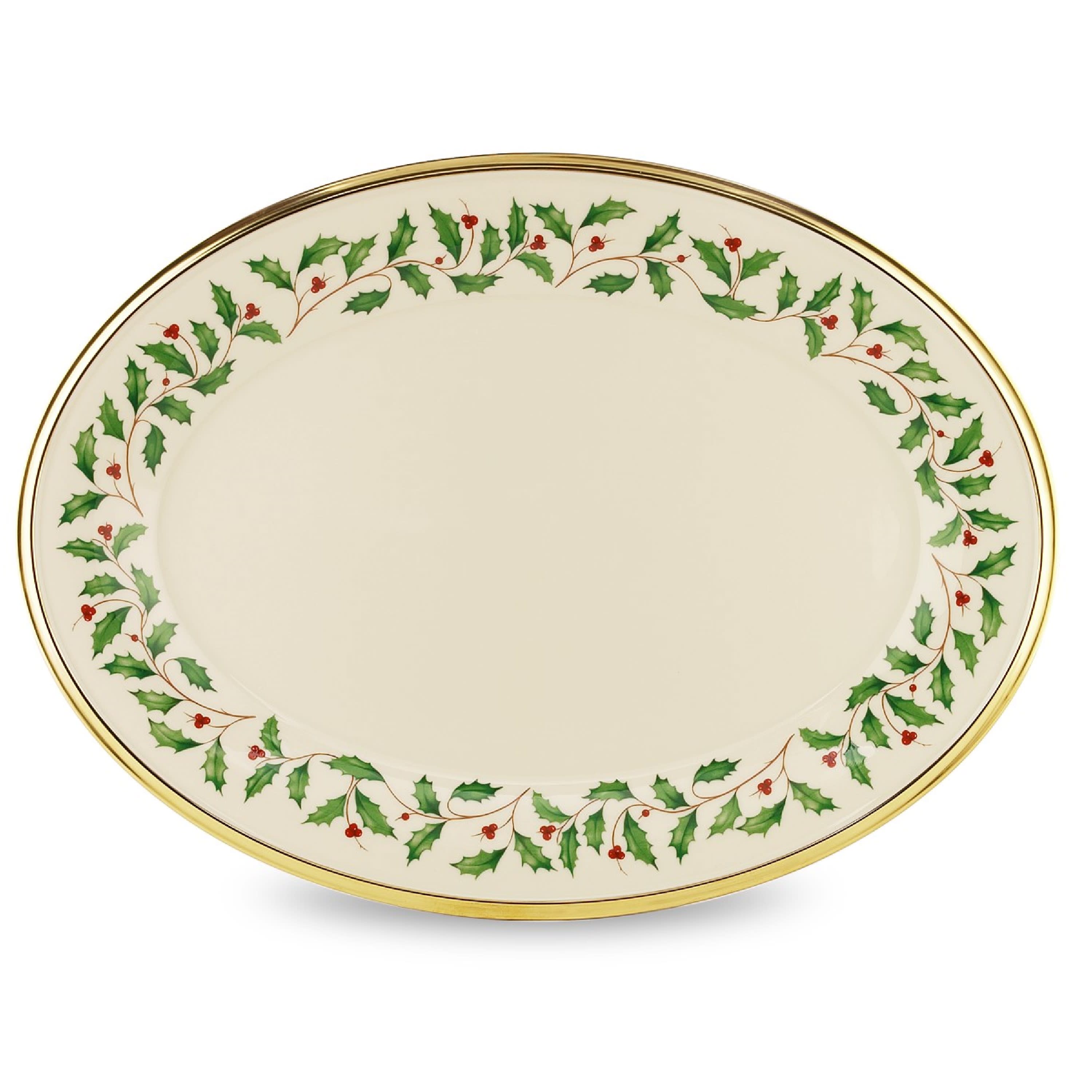 Christmas Oval Tray 13.0 - Elegant Holiday Serving Platter for Festive Parties & Dining Decor