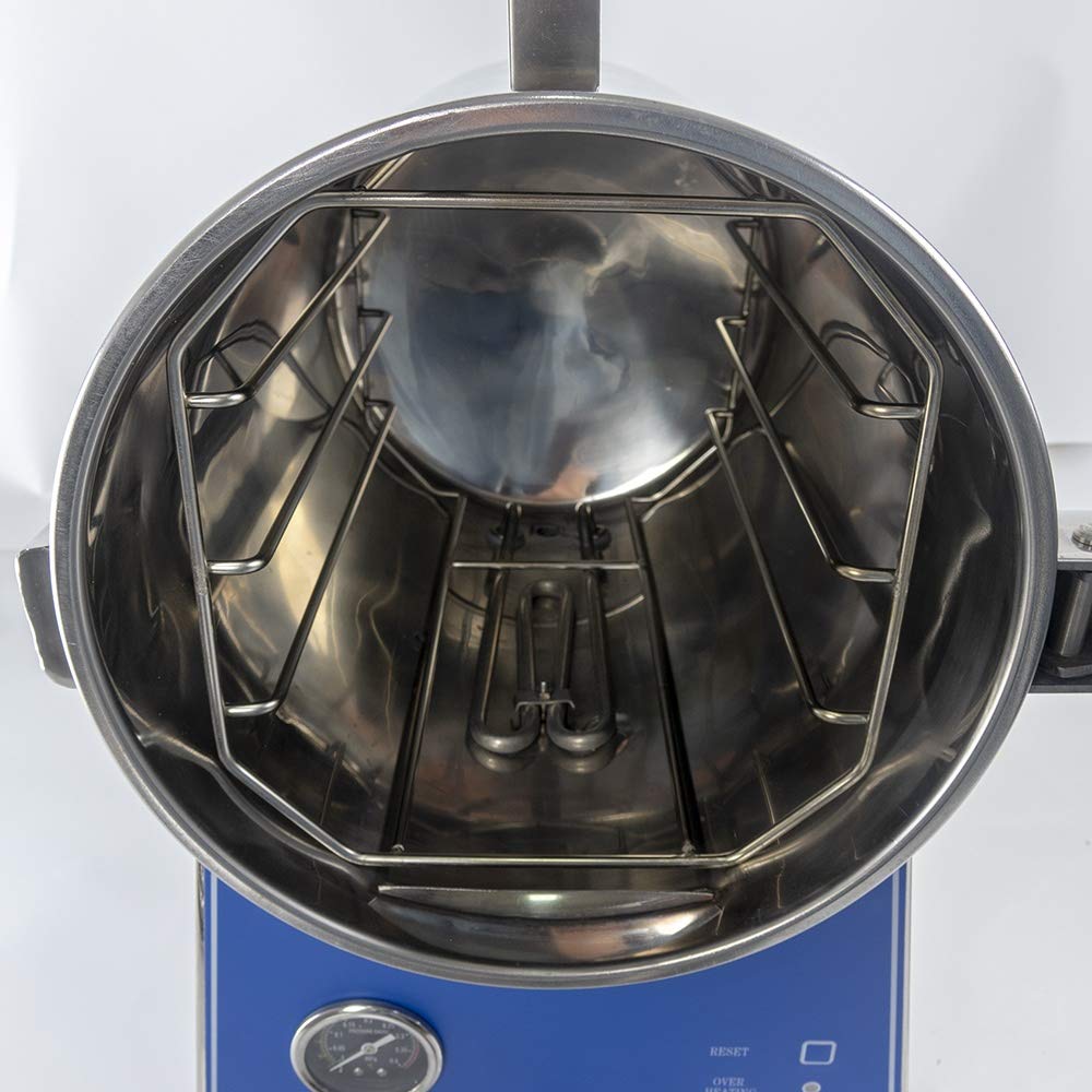 24L Stainless Steel High Pressure Steam Autoclave Sterilizer - Lab Equipment for Medical, Dental & Tattoo Tools Sterilization | Perfect for Hospitals, Clinics & Research Laboratories