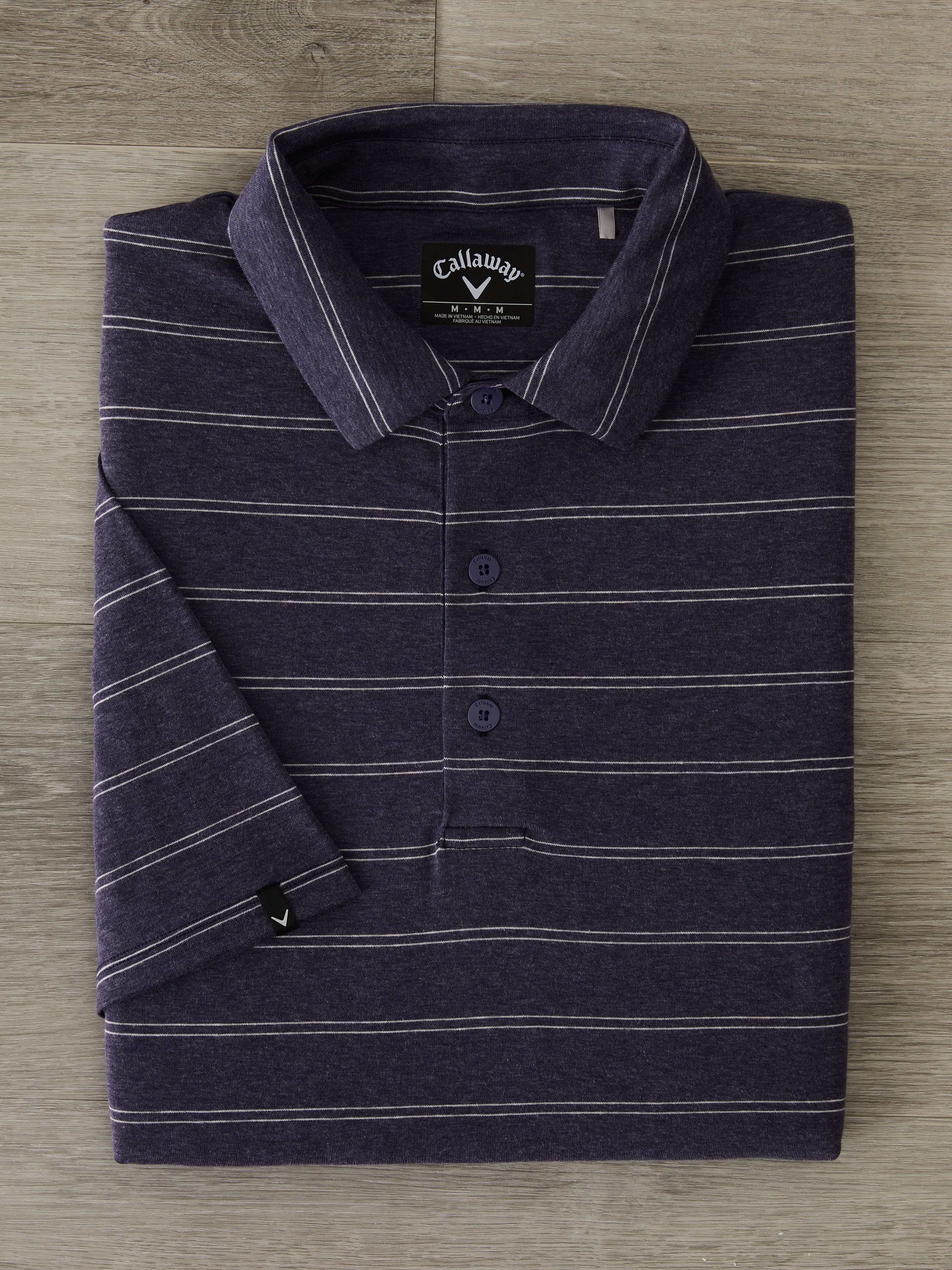 Premium Men's Striped Golf Polo Shirt - Breathable & Moisture-Wicking for Golf, Business Casual & Outdoor Activities
