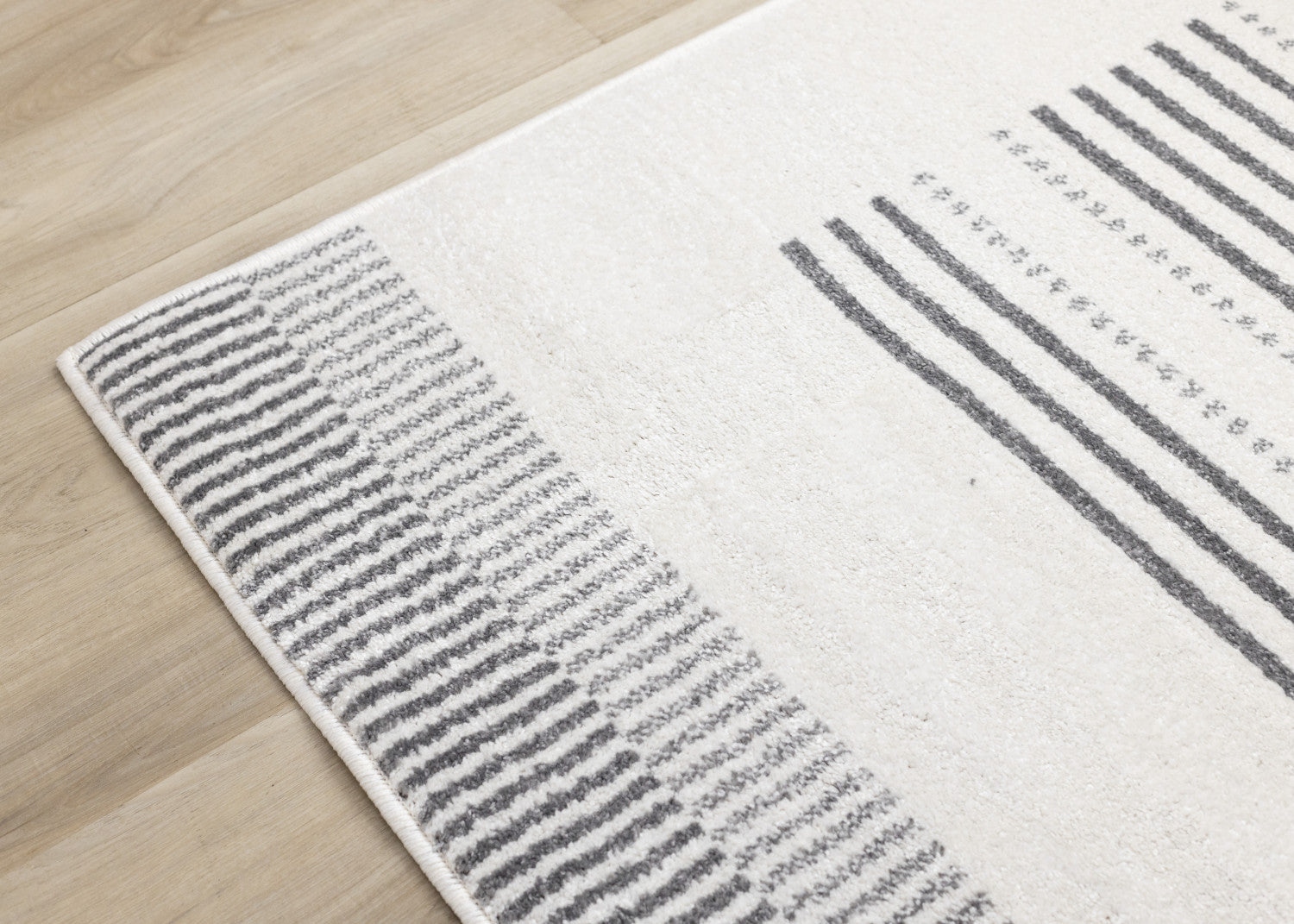 Claremont Modern Area Rug 8' x 11' - Sleek White & Grey Design for Living Room, Bedroom, or Office Decor