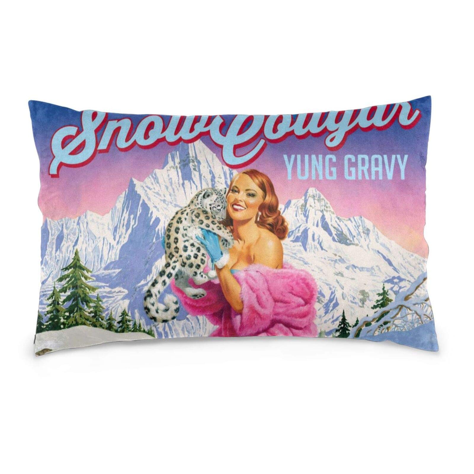 Yung Gravy Printed Pillow Cases Set - Modern Double-Sided Standard Size 20×30 Inch Decorative Cushion Covers for Sofa, Bed, Couch & Chair - Soft Colorful Home Decor for Living Room, Bedroom & Dorm