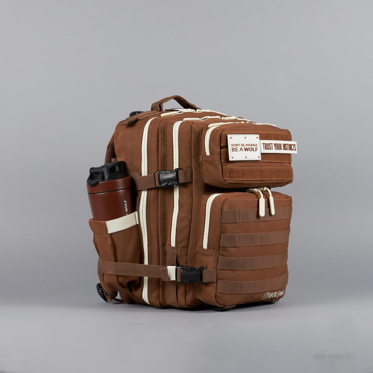 WOLFpak 25L Waterproof Hiking Backpack - Mocha Brown for Outdoor Adventures, Travel & Daily Commute
