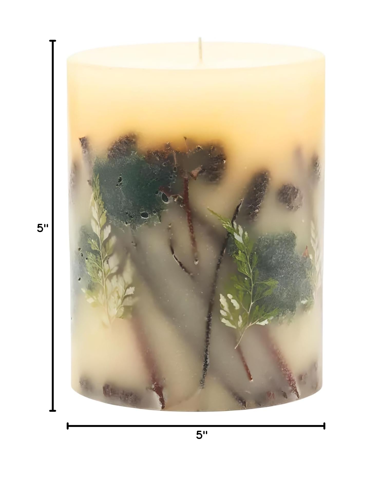 Rosy Rings Forest Round Botanical Candle - 200 Hour Burn Time, Clary Sage & Sandalwood Aromatherapy Candle with White Musk | Woodsy Scent for Relaxation, Spa, Yoga & Home Decor | 6.5