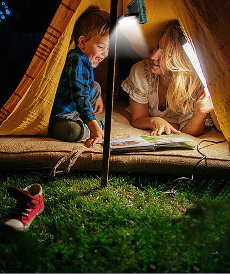 USB Rechargeable COB LED Headlamp - Adjustable Head Flashlight with Built-in Battery for Fishing, Camping, Hiking & Outdoor Activities | Hands-Free Lighting for Night Work, Running & Emergency Use