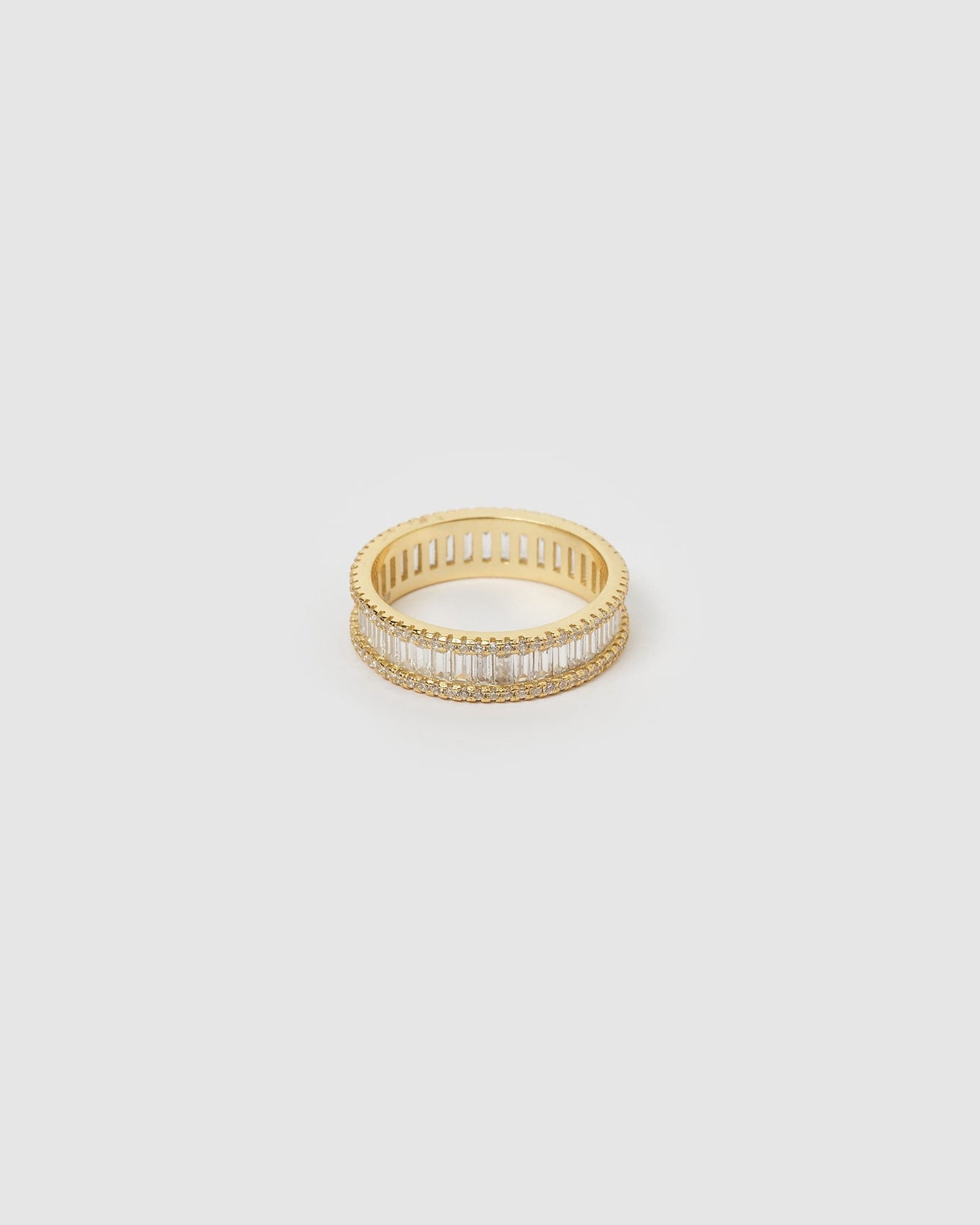 Izoa Hallie Ring - 14K Gold Plated Women's Stackable Ring for Everyday Wear, Gift Giving & Special Occasions