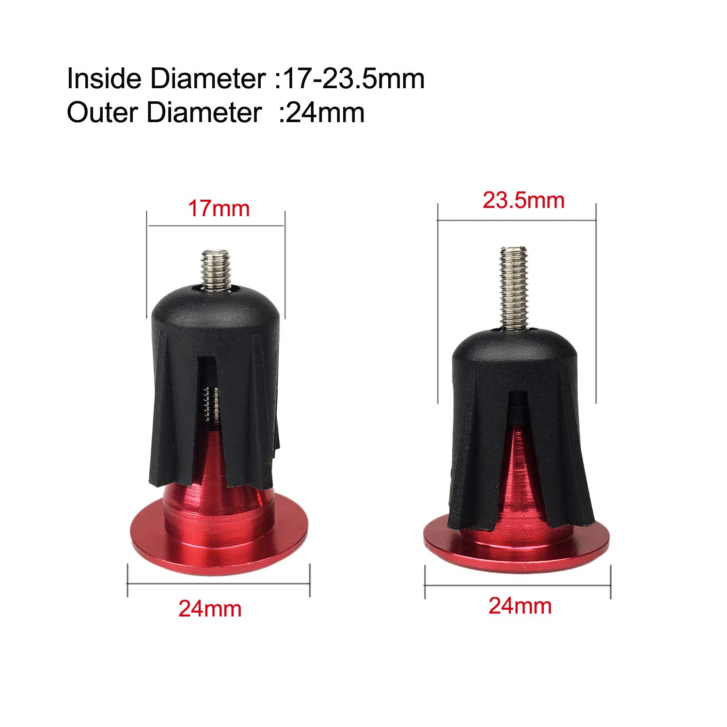 Premium Aluminum Bicycle Bar End Plugs - Durable Handlebar Caps for Road, Mountain & BMX Bikes (1 Pair) - Perfect for Cycling Safety & Bike Protection