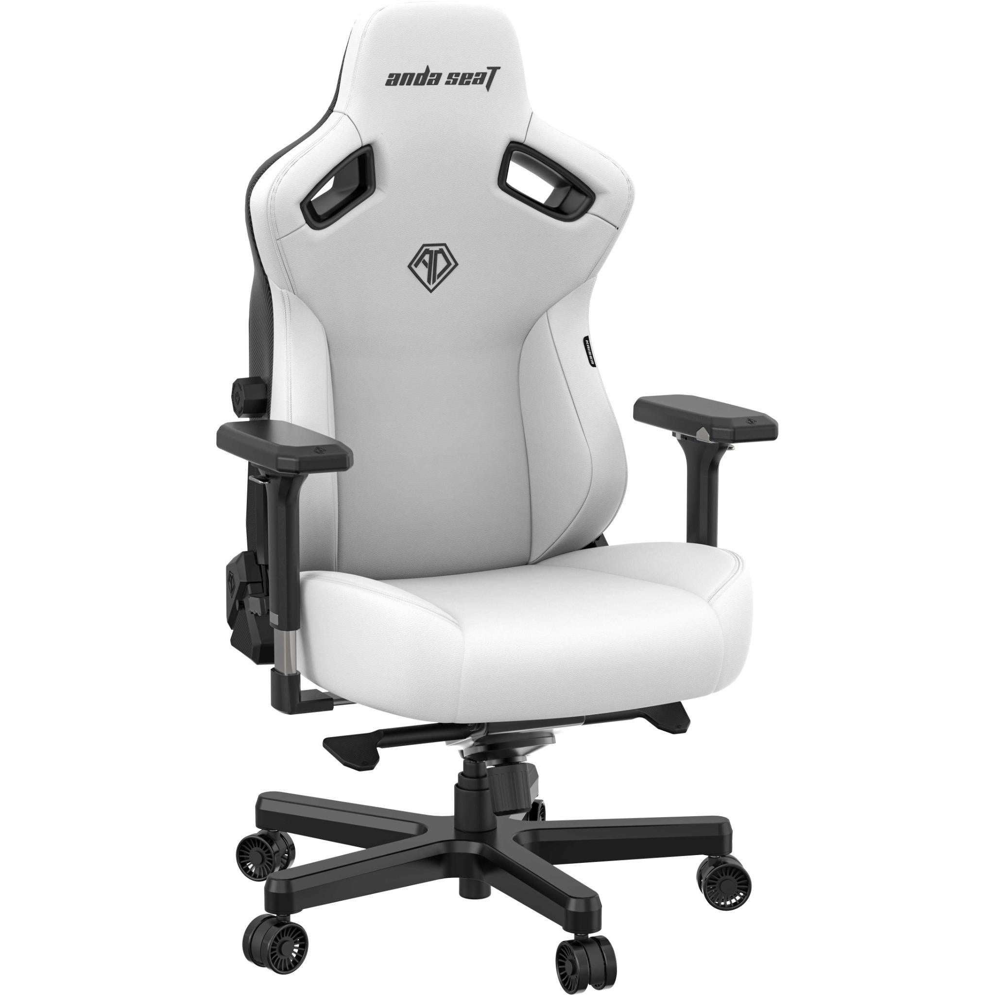Anda Seat Kaiser 3 Series Premium Ergonomic Gaming Chair - White (Large Size) for PC, PS5, Xbox & Office - Comfortable Racing Style Chair with Lumbar Support