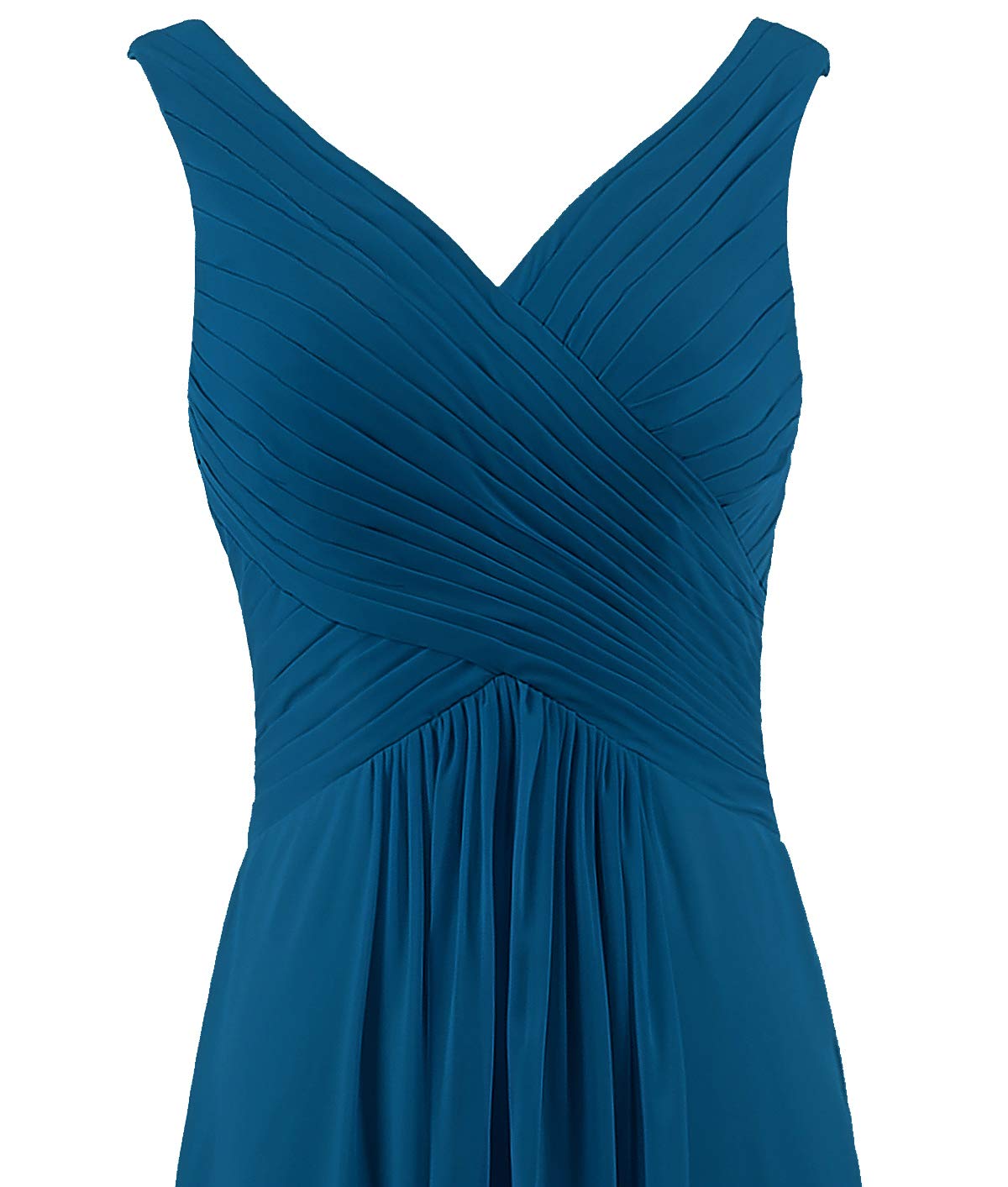 Elegant V-Neck Sleeveless Long Bridesmaid Dress for Women - 2023 Fall Formal Wedding Guest & Evening Party Gown | Perfect for Weddings, Galas, Proms & Special Occasions