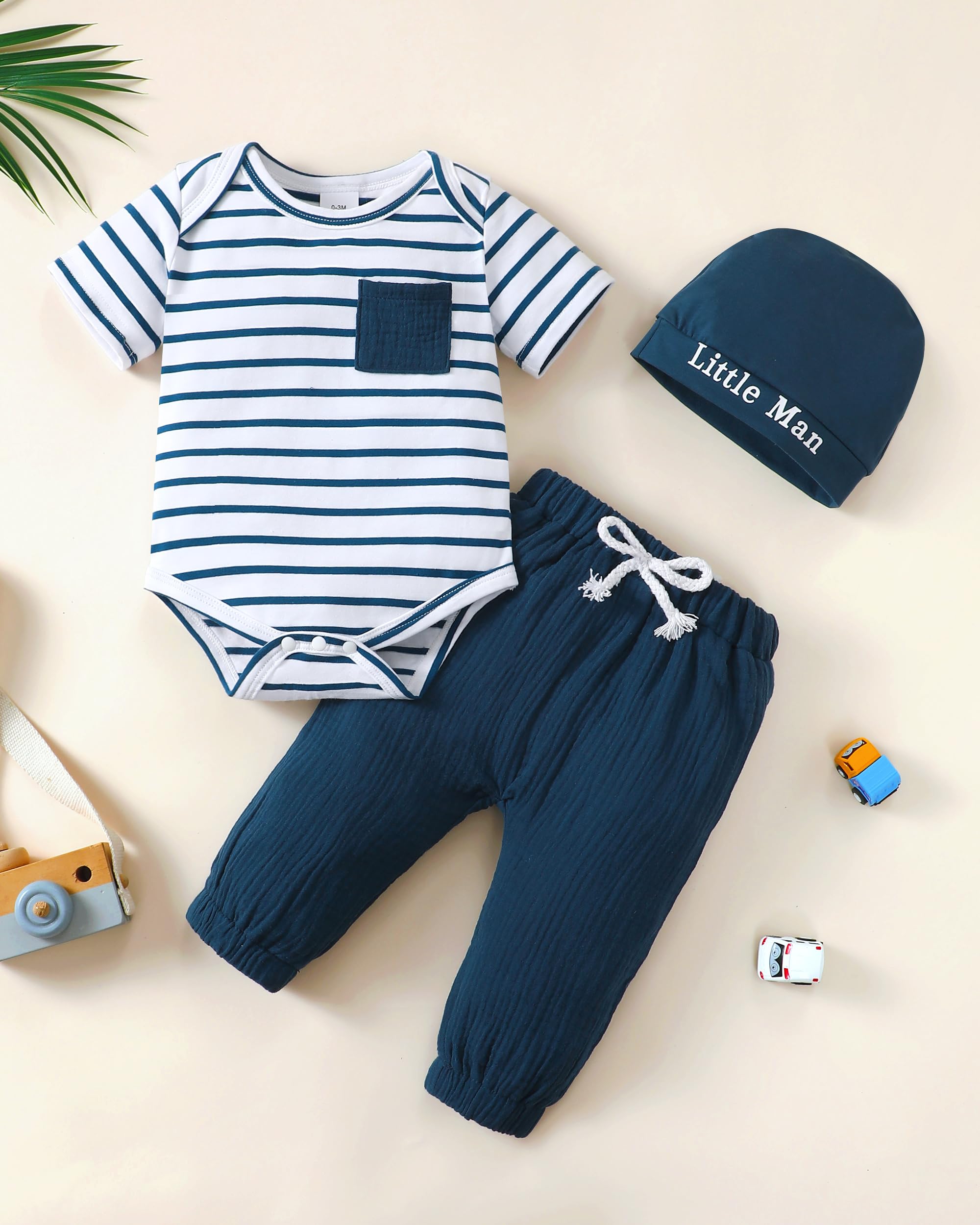Renotemy Newborn Baby Boy Clothes Set - Soft Cotton Long Pants & Top Outfit for Infant & Toddler | Perfect for Family Photos, Daily Wear & Special Occasions